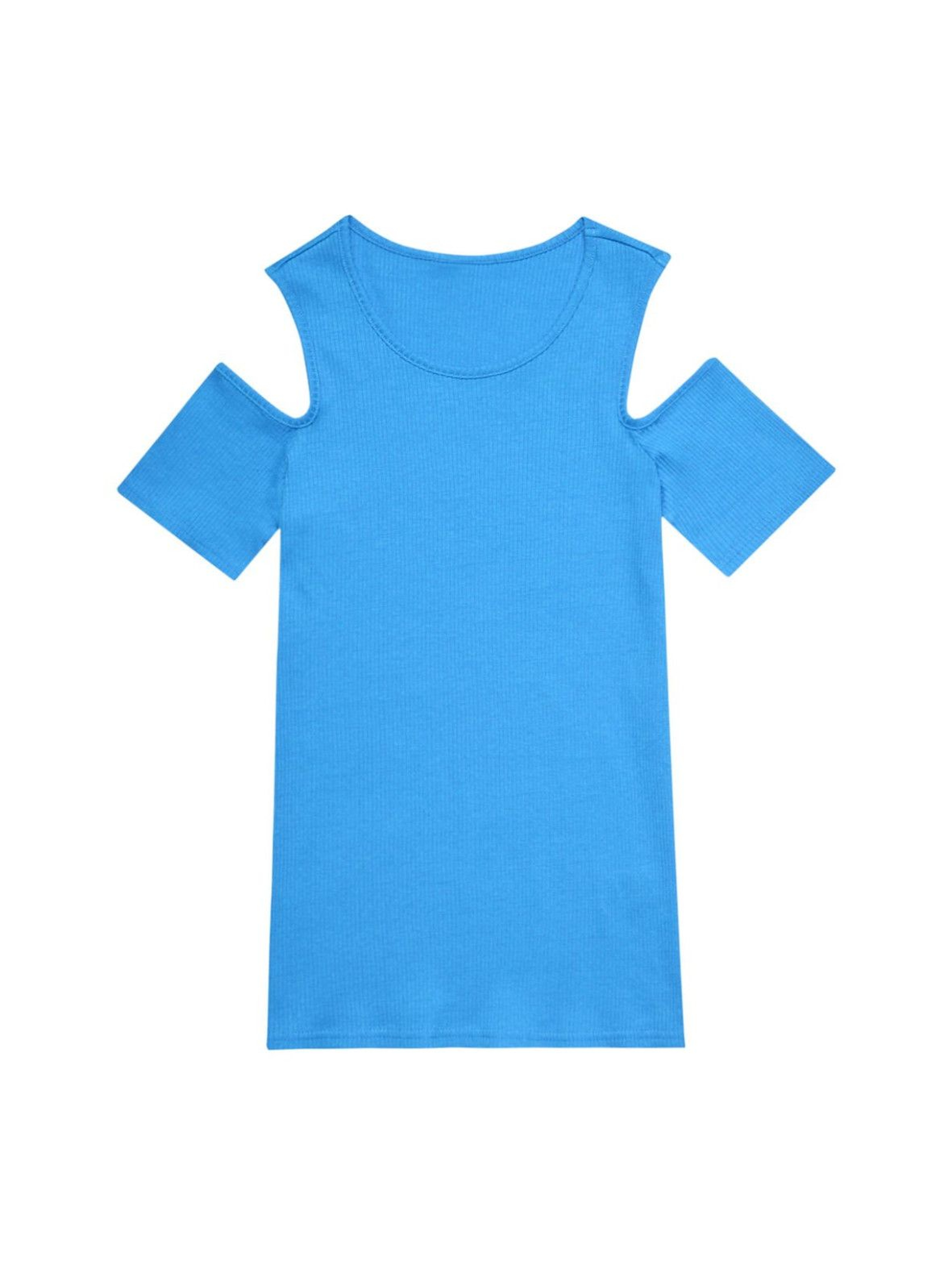 T-shirt damski typu cold arms-niebieski