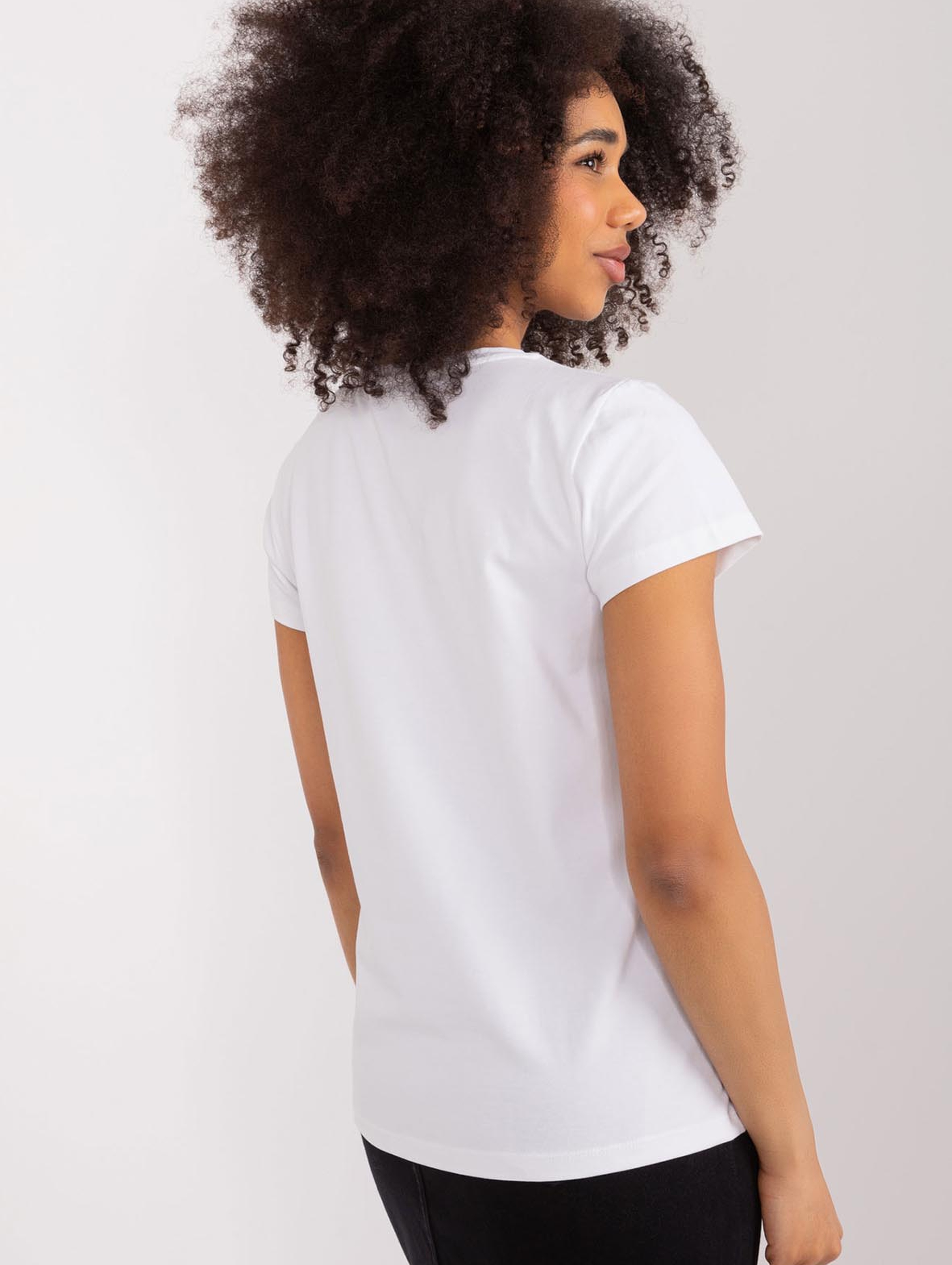 T-Shirt Z Bawełny biały
