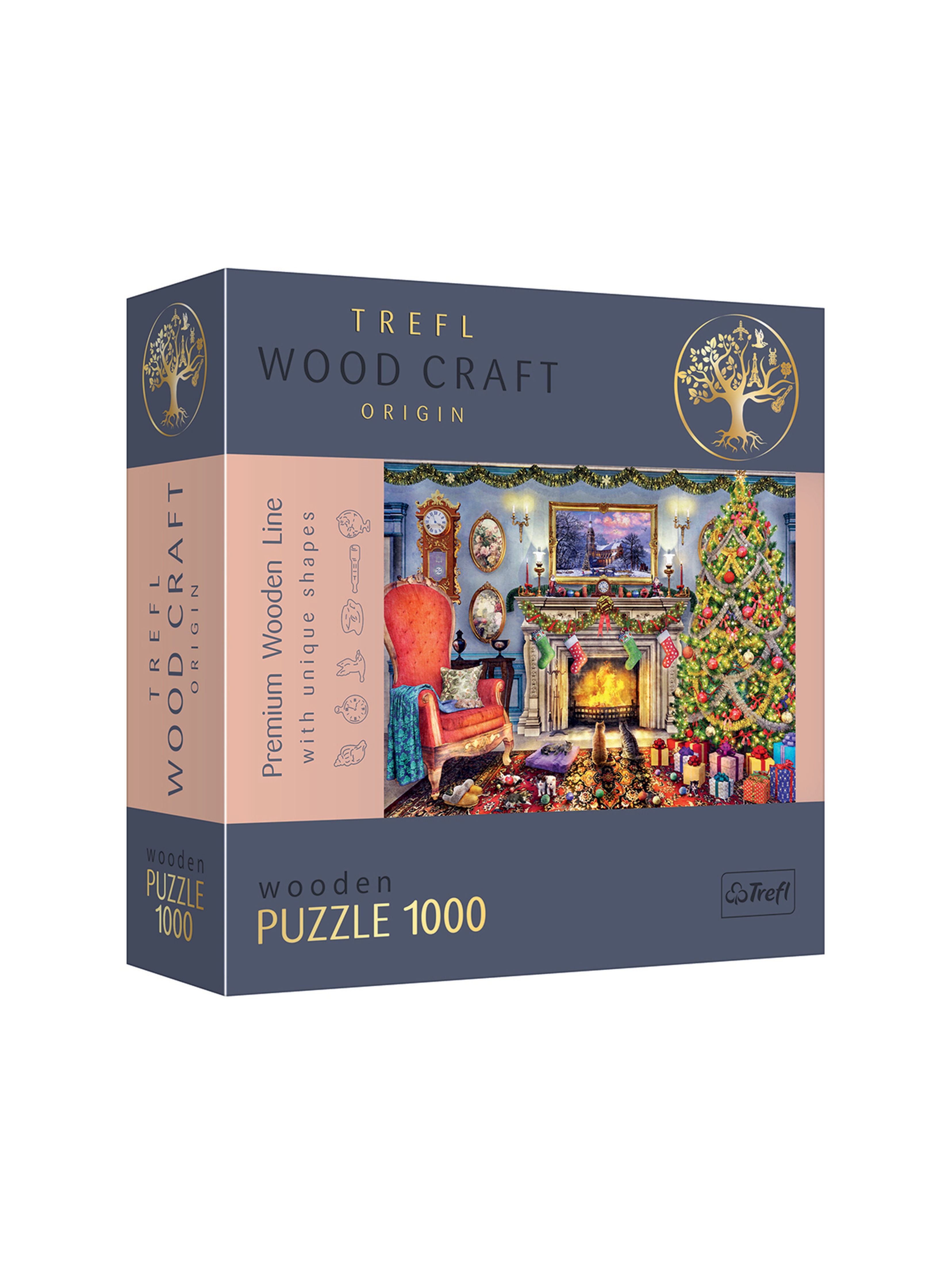 Puzzle drewniane 1000 Przy kominku