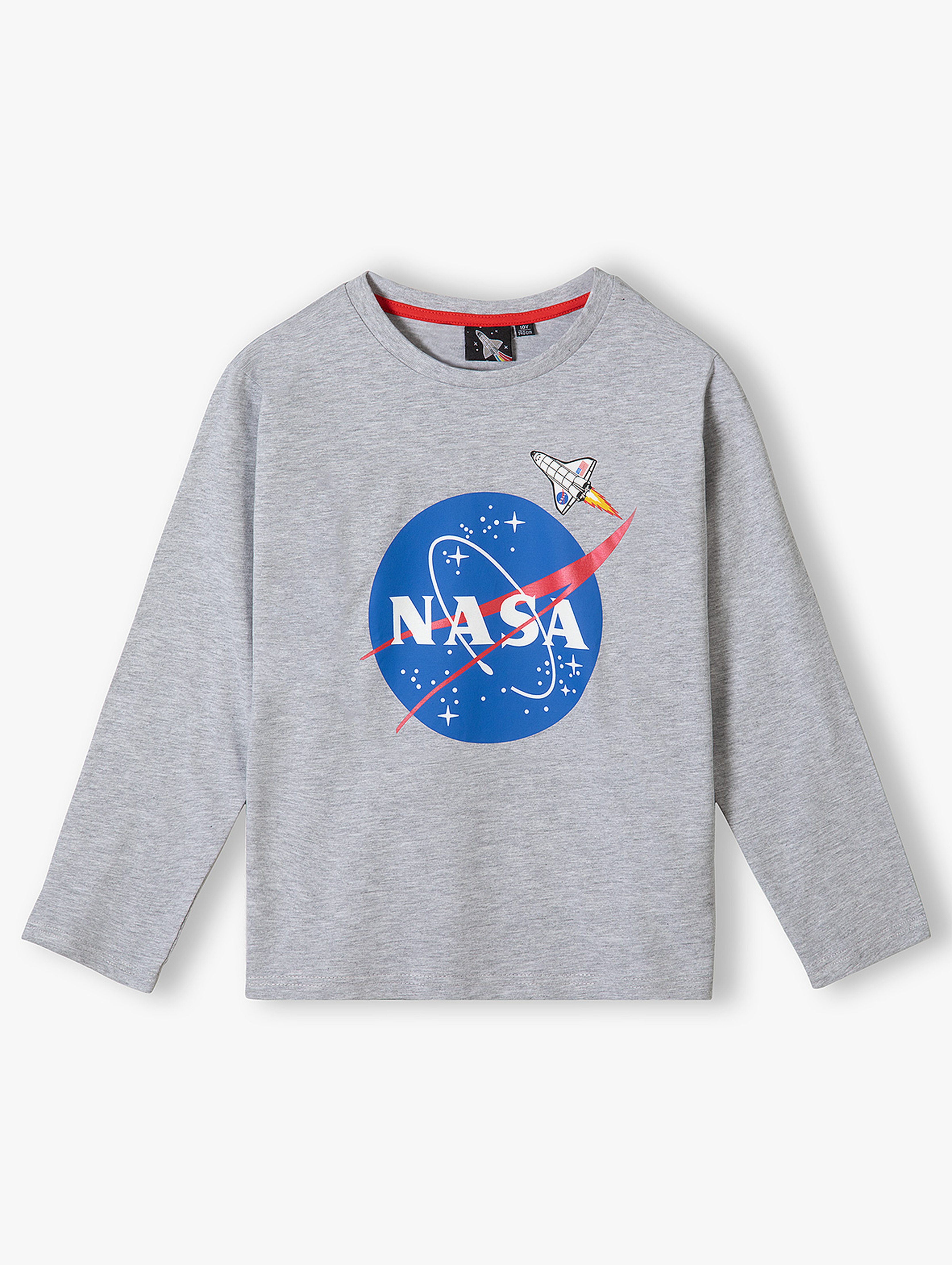 Bluzka chłopięca dzianinowa szara NASA