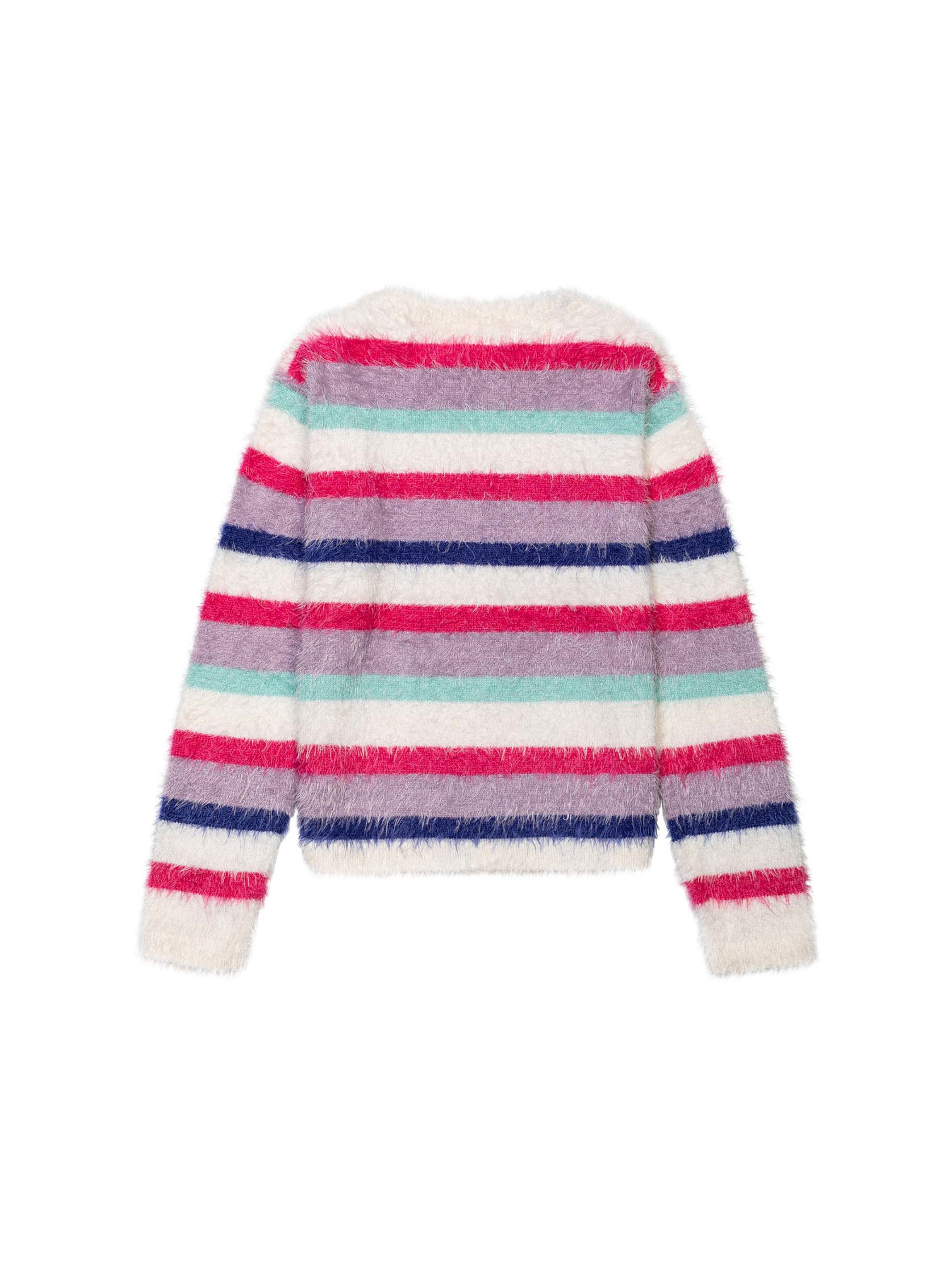 Sweter dziewczęcy w kolorowe paski