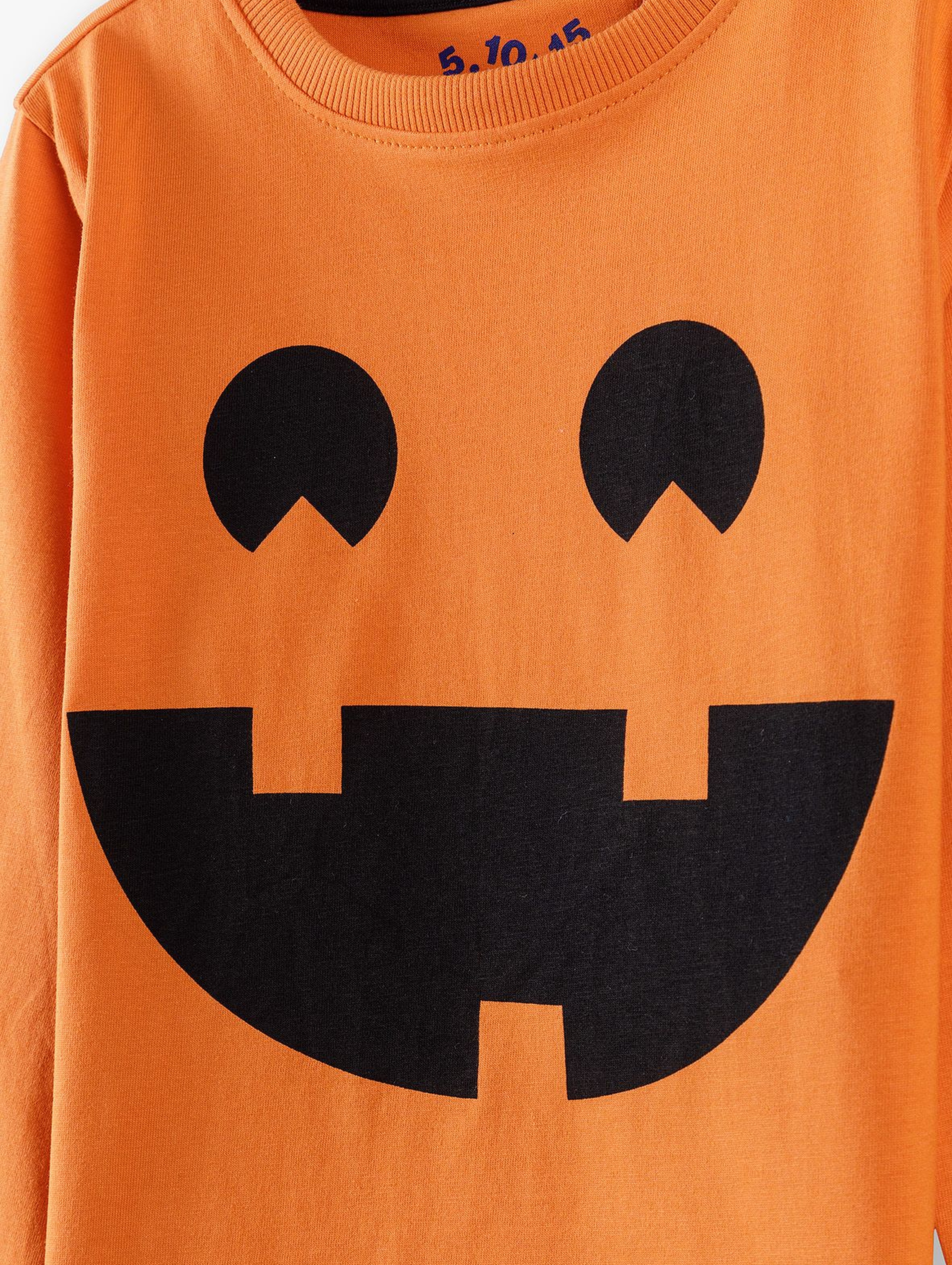 Bluzka chłopięca z motywem Halloween - pomarańczowa