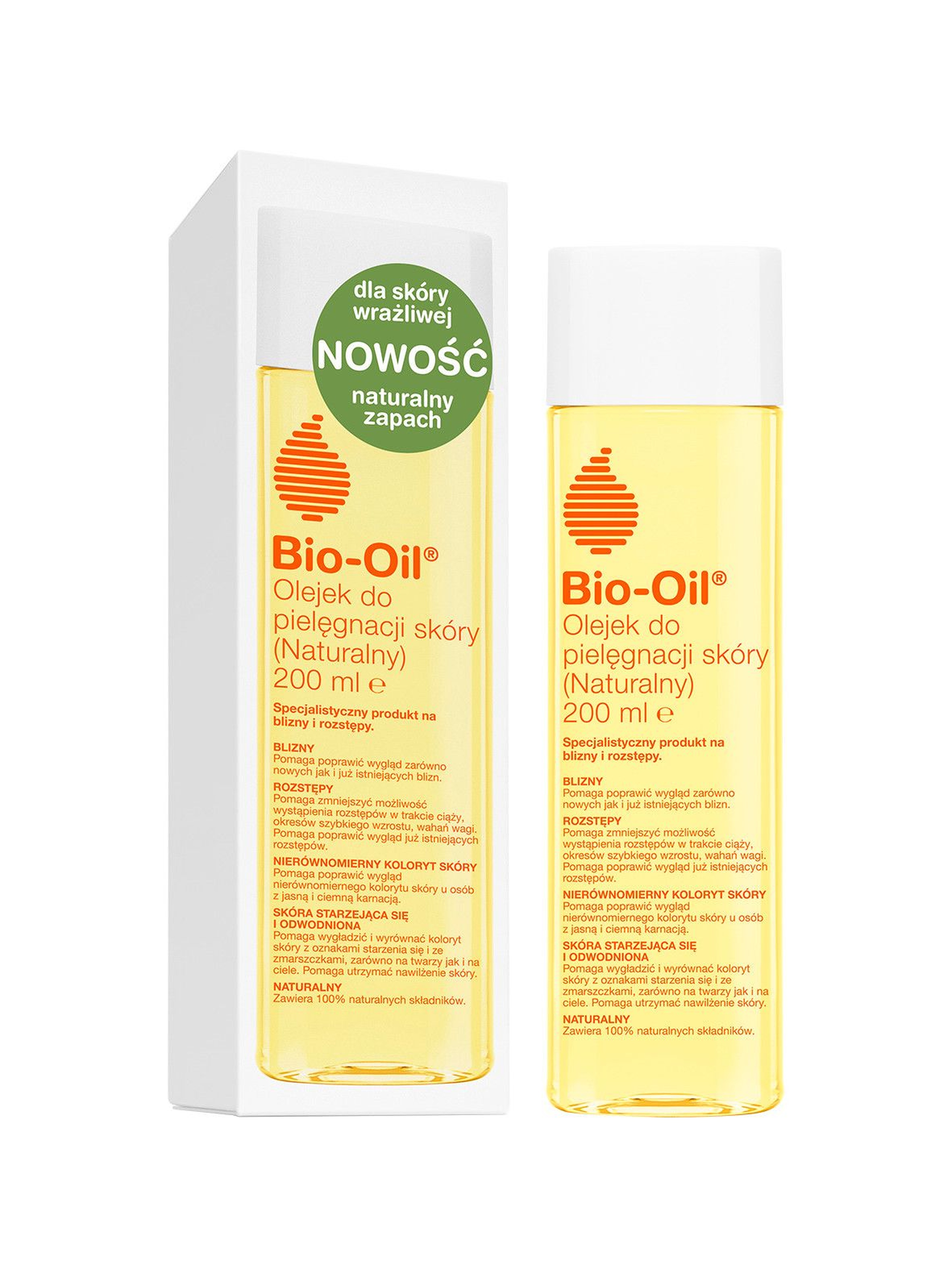 Bio-Oil Olejek Naturalny do skóry wrażliwej na blizny i rozstępy  200 ml