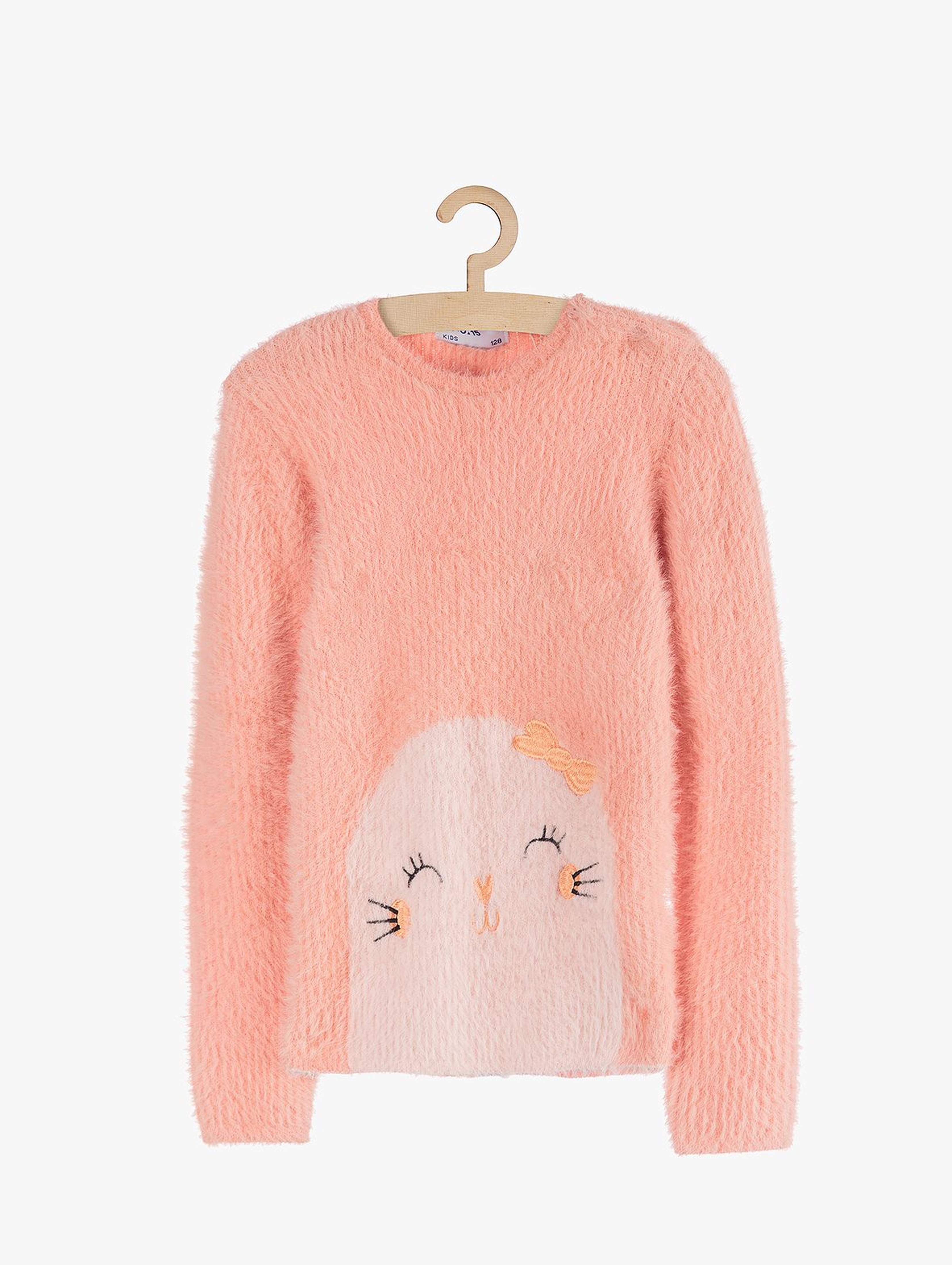 Różowy sweter dla dziewczynki foka