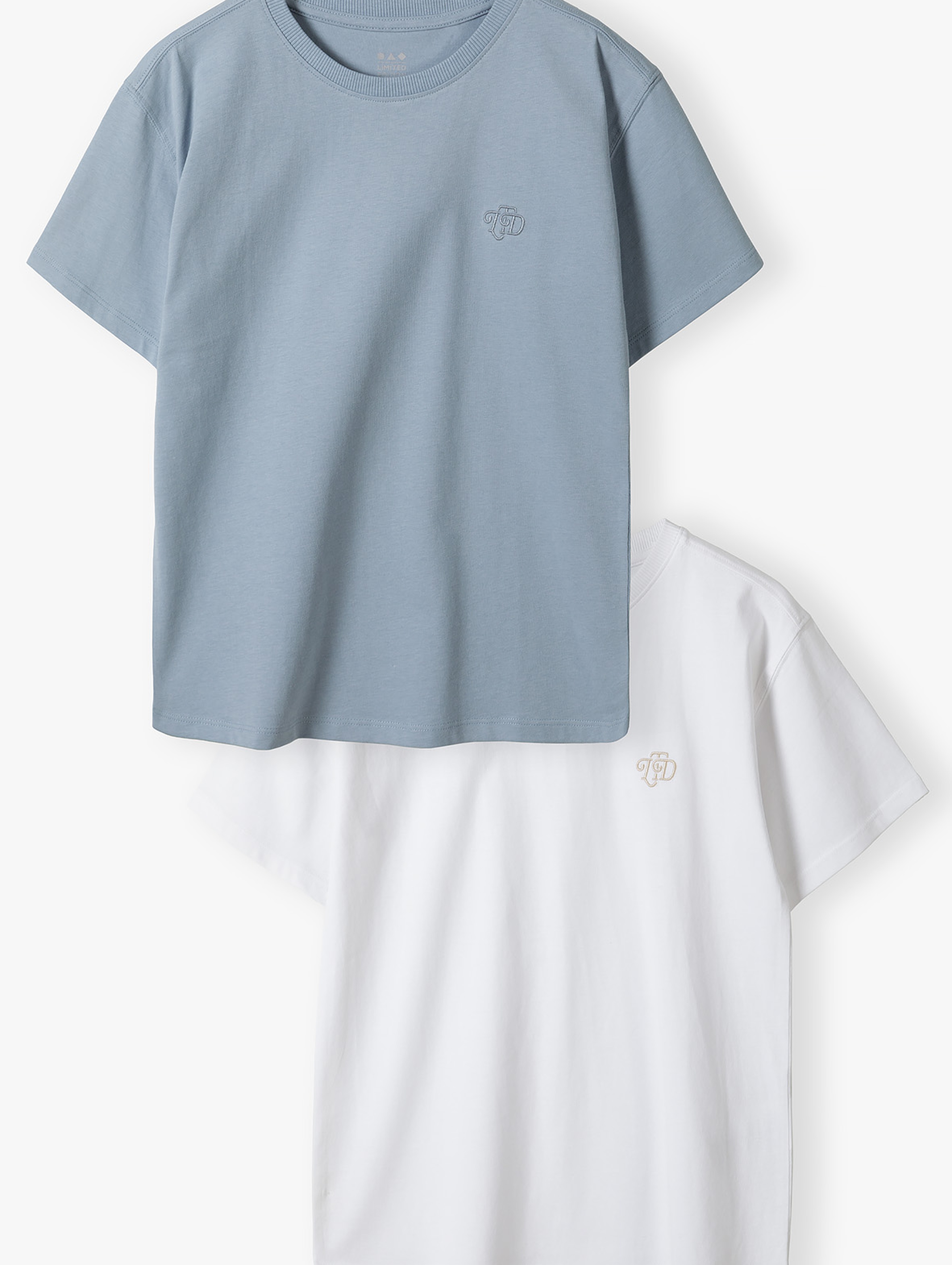 Bawełniane t-shirty dla chłopca - niebieski i biały - Limited Edition