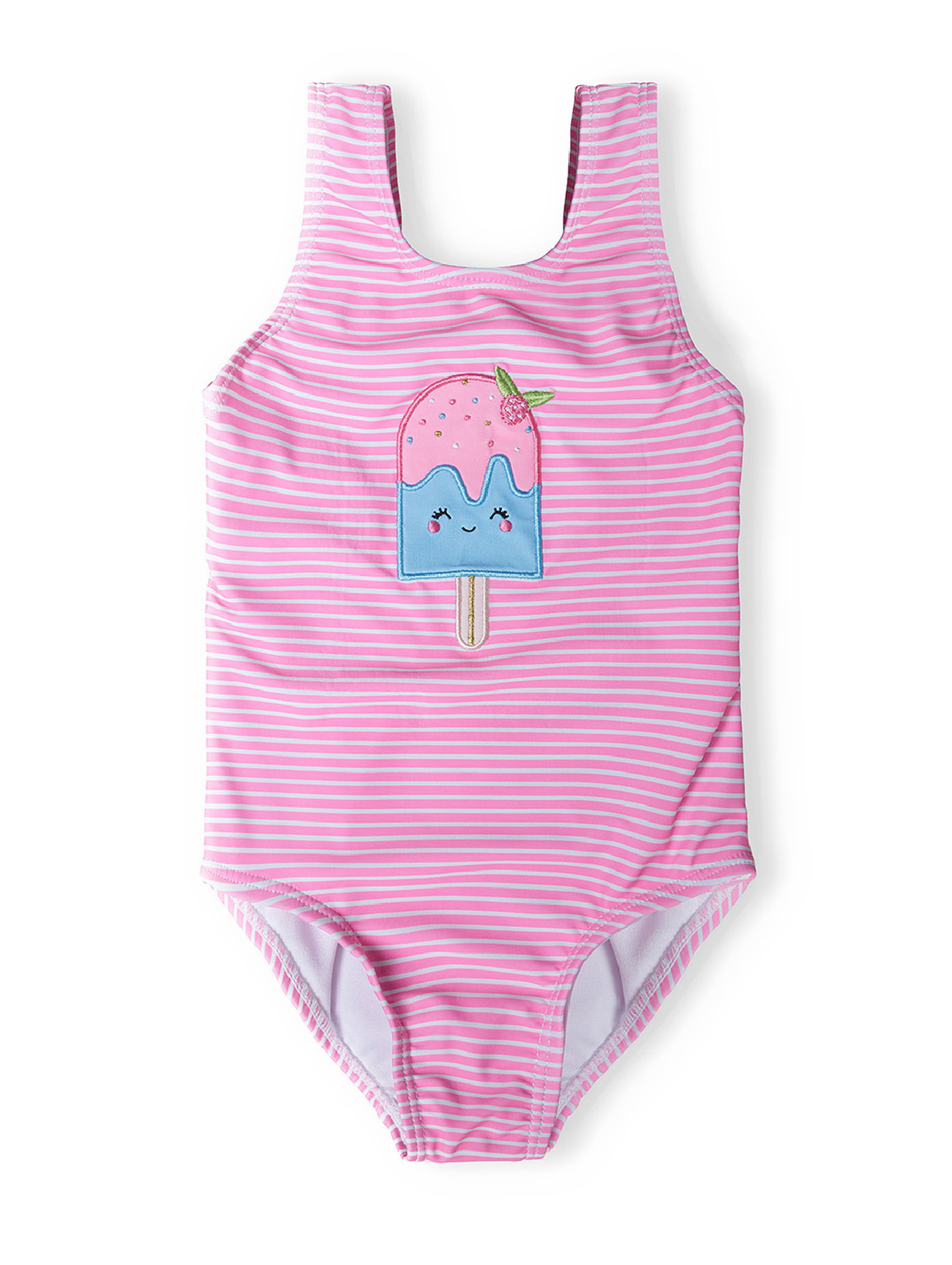 Różowy kostium kąpielowy jednoczęściowy dla niemowlaka