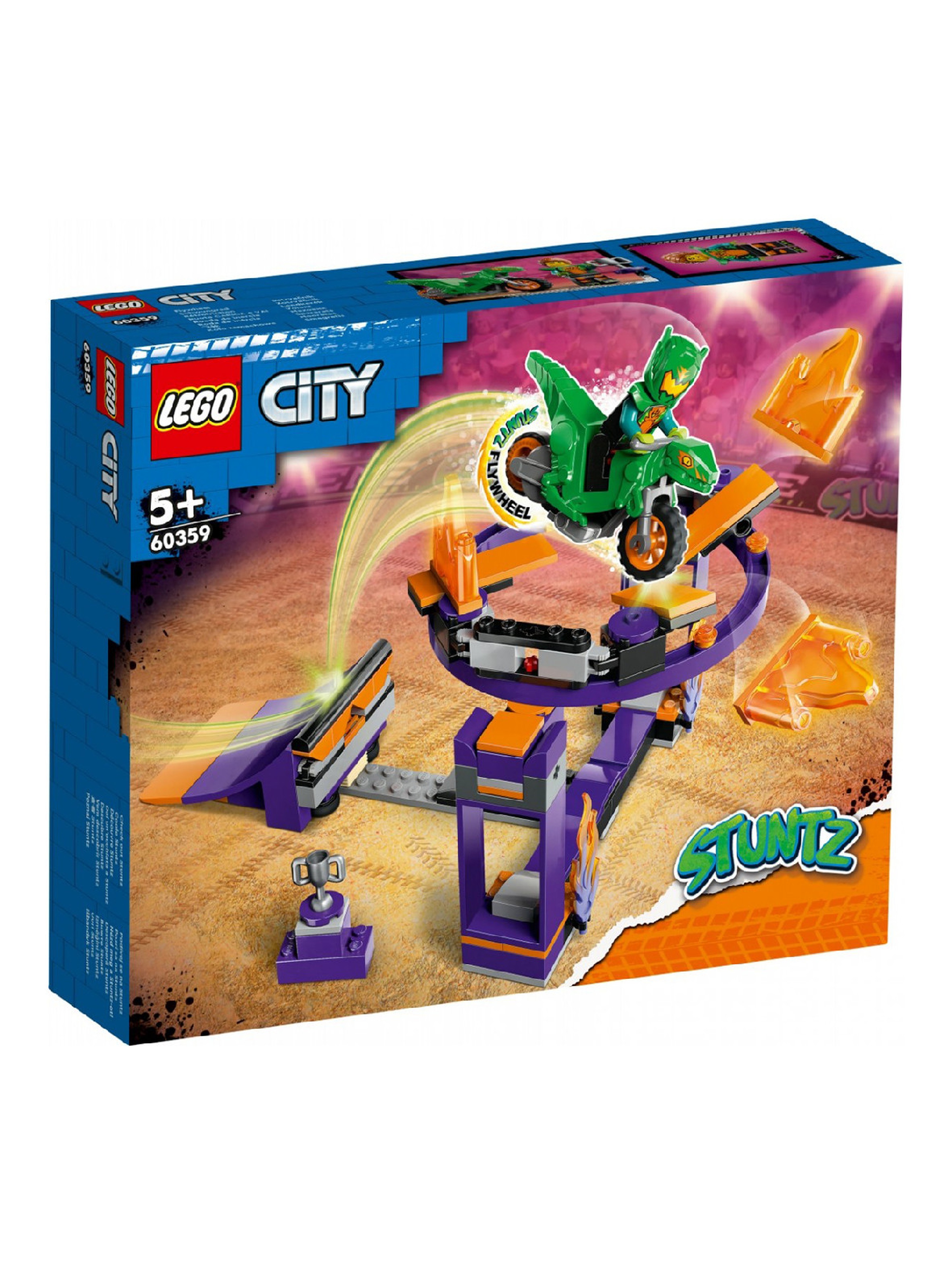 Klocki LEGO City 60359 - Wyzwanie kaskaderskie - rampa z kołem do przeskakiwania