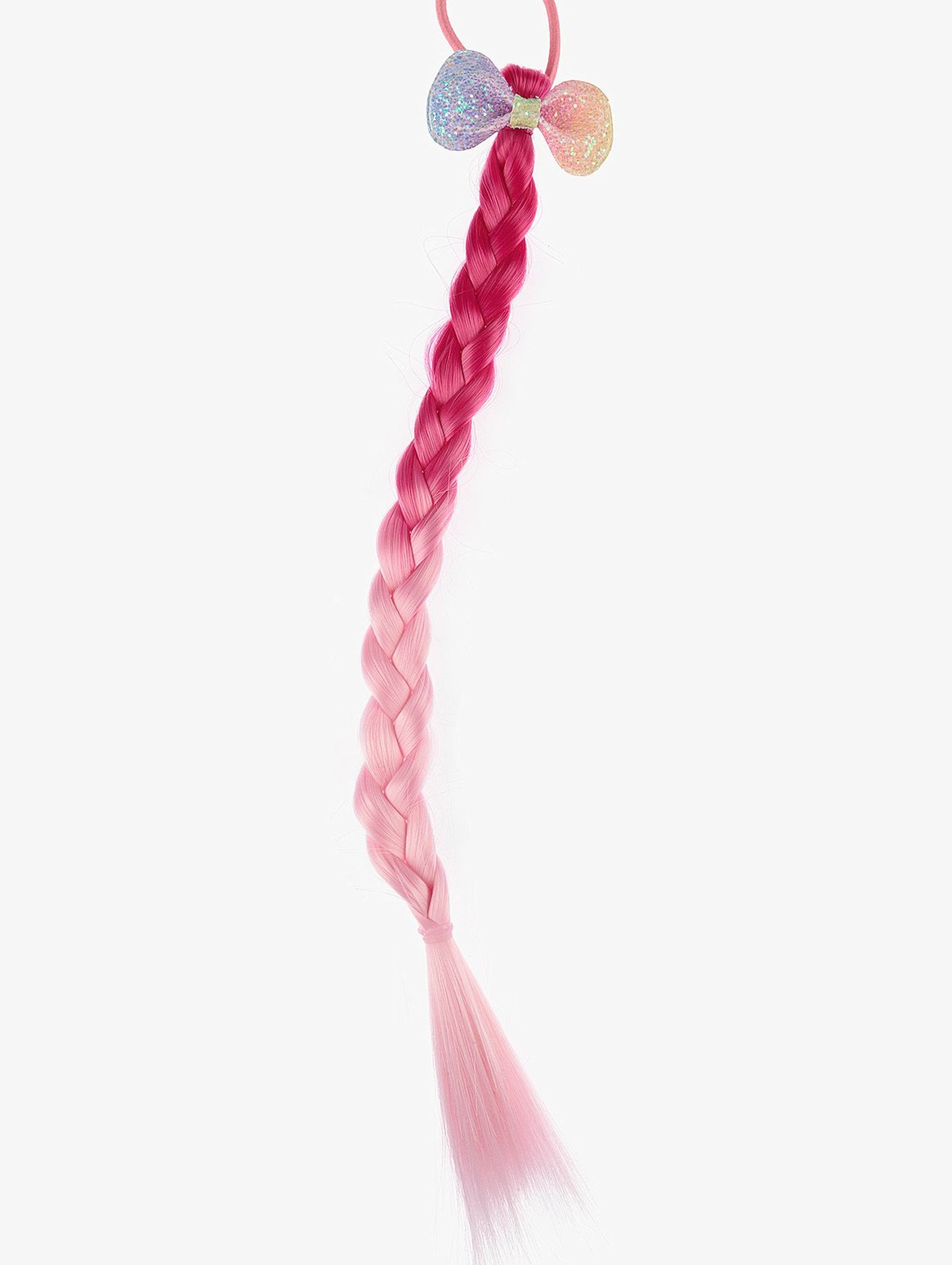 Gumka do włosów z różowym warkoczem