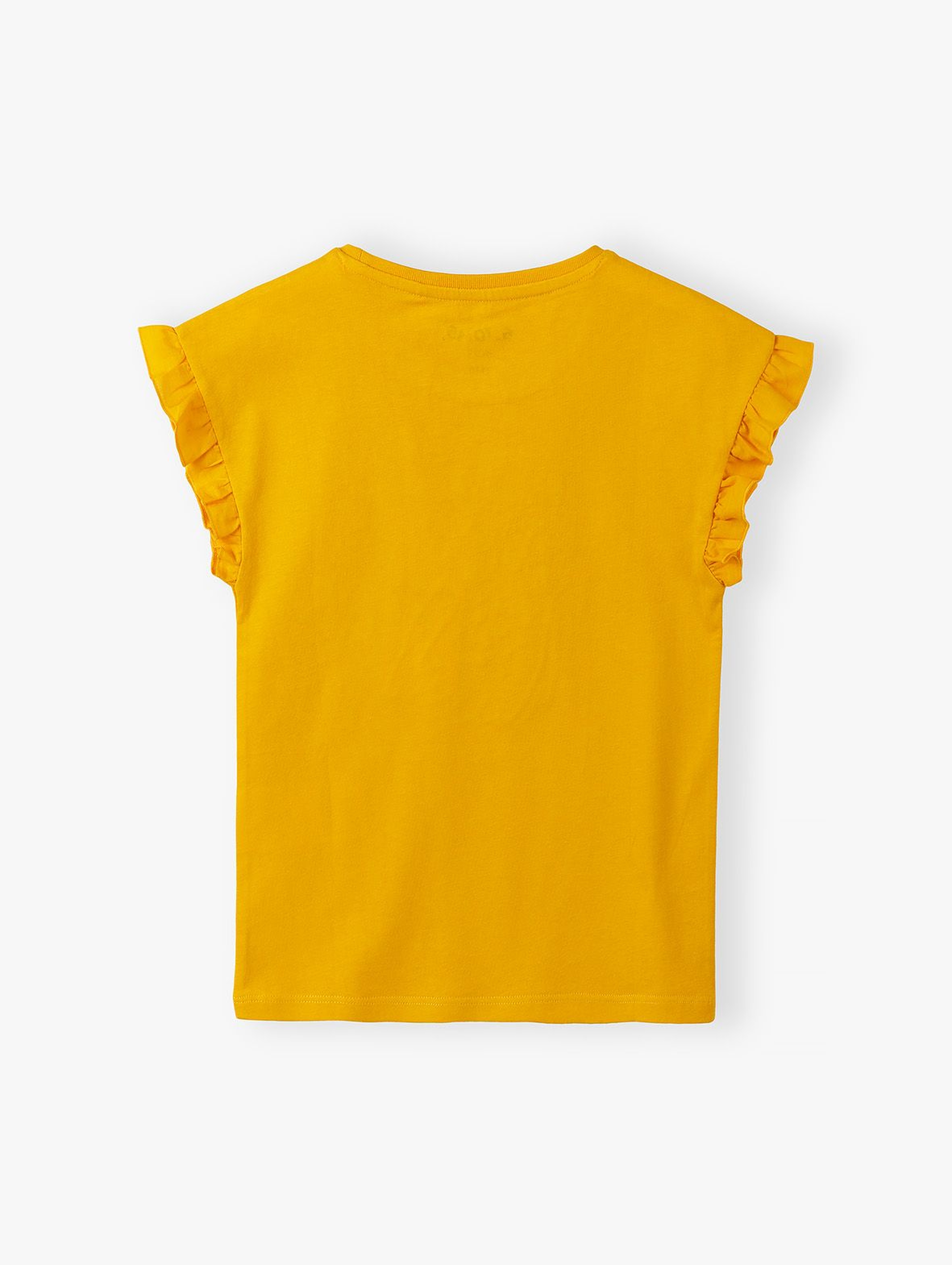 Koszulka dla dziewczynki z falbanką przy rękawach