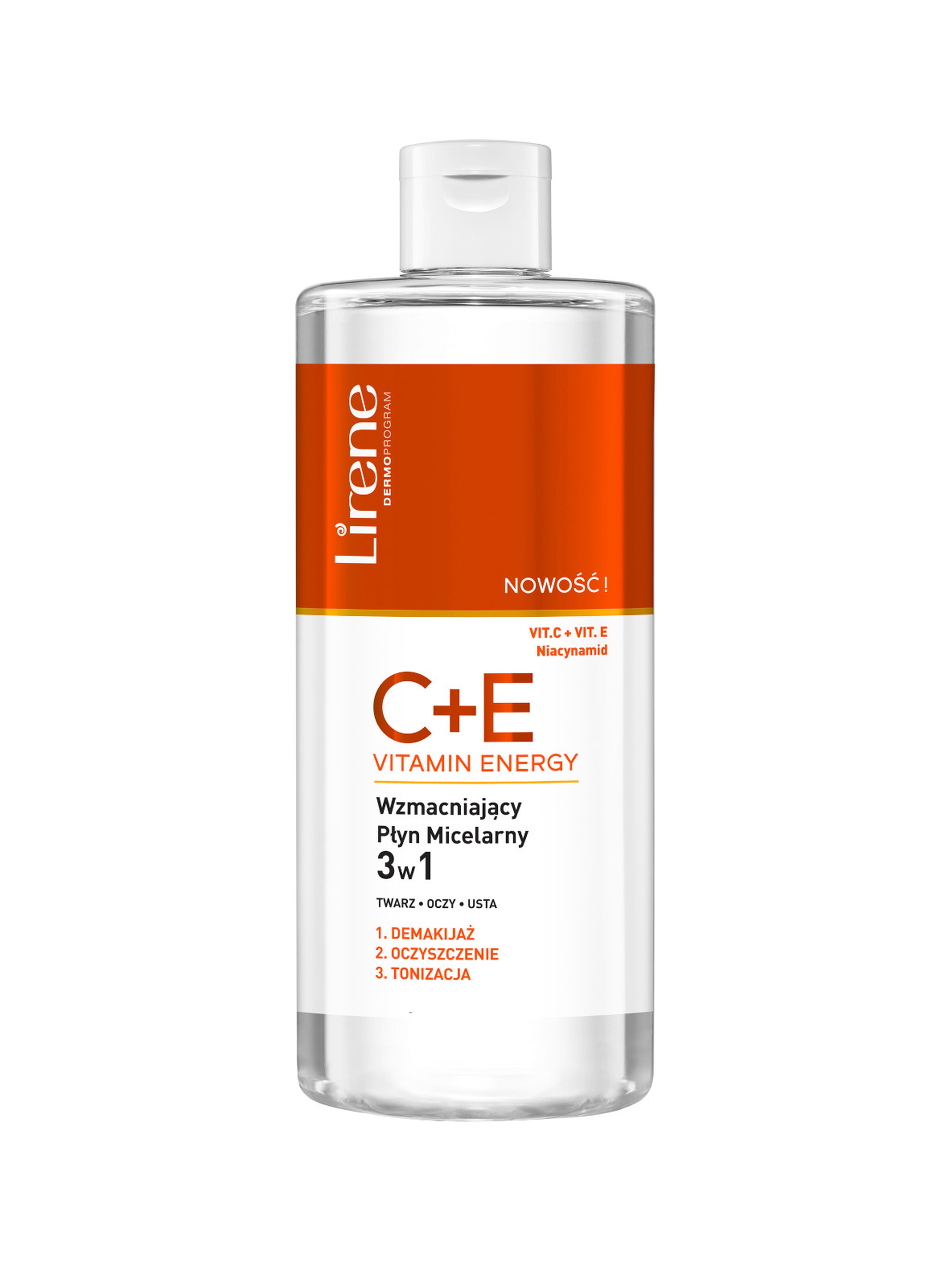 Lirene C+E Vitamin Energy Wzmacniający płyn micelarny 3w1 400 ml