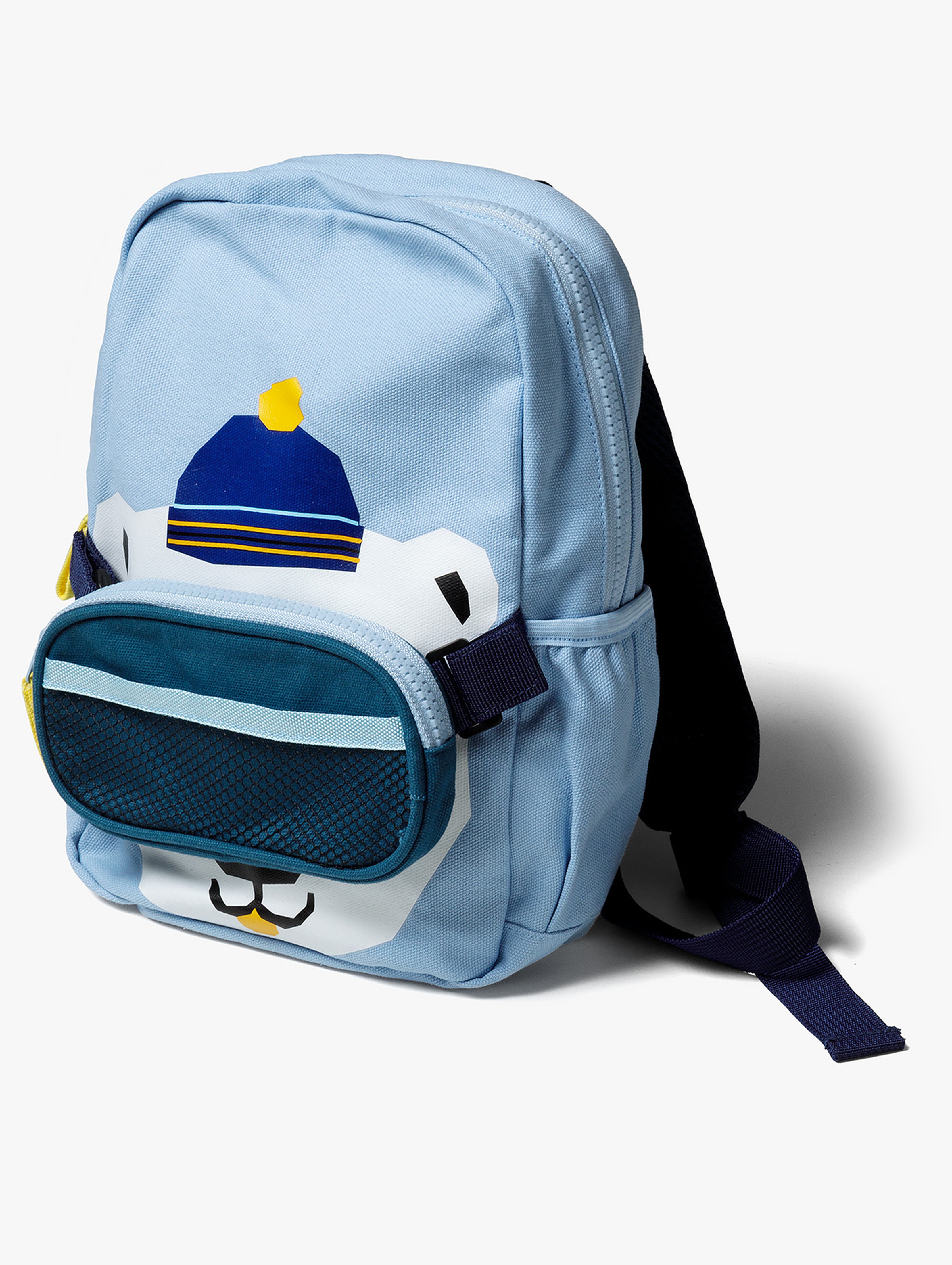 Plecak z misiem dla chłopca - niebieski