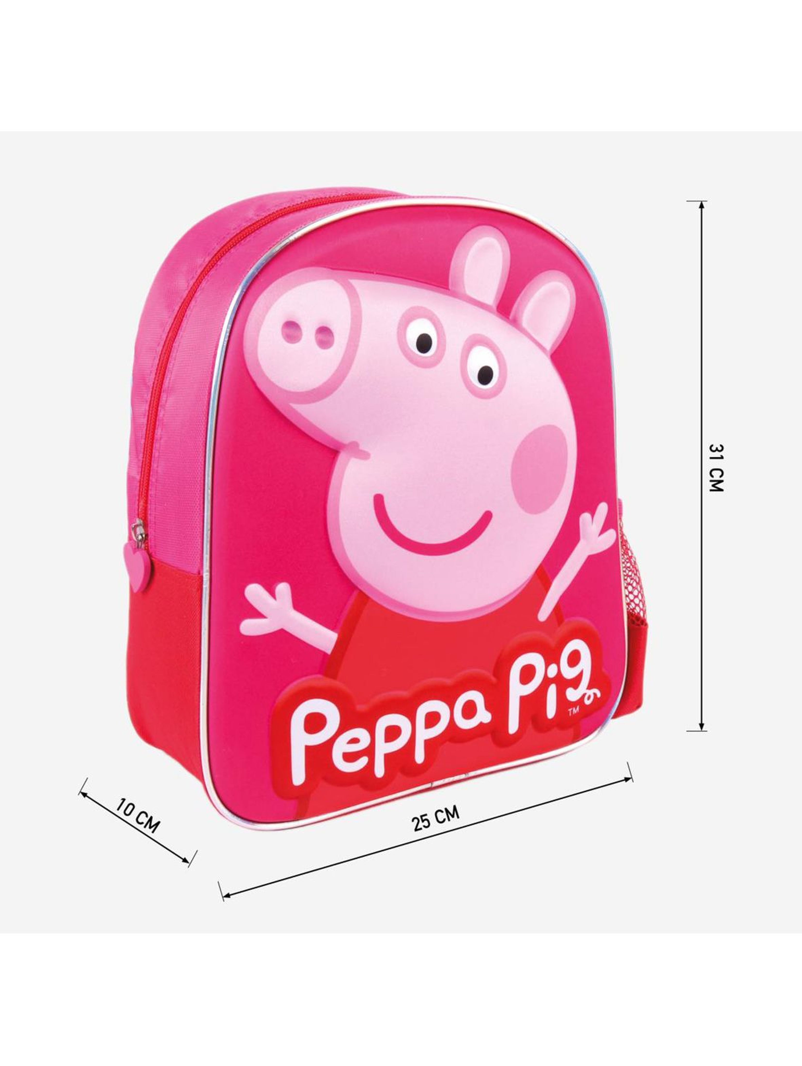 Plecak dziecięcy 3D z butelką Świnka Peppa - różowy
