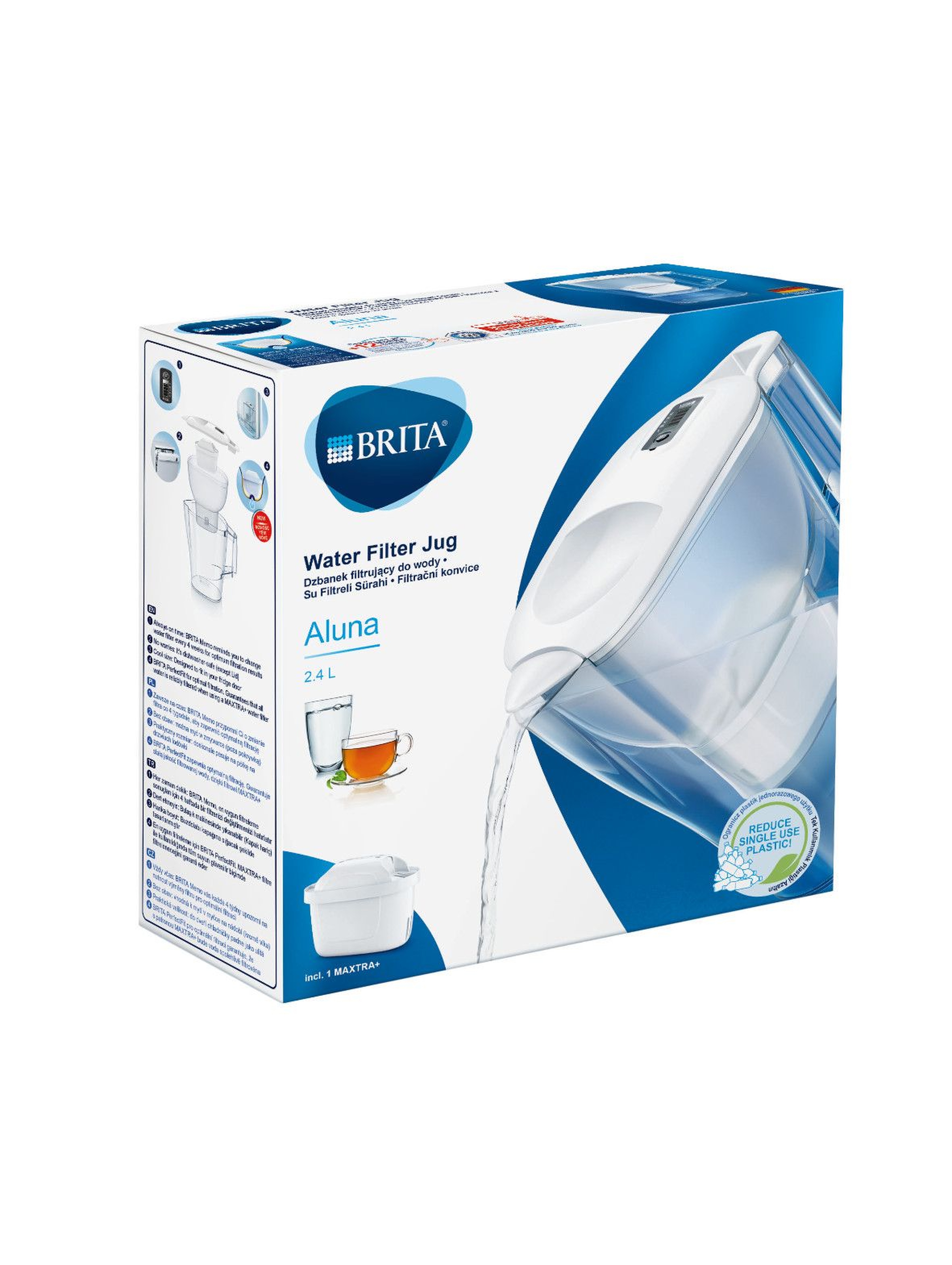 Dzbanek z filtrem Brita Aluna biały 2,4 L+  2 filtry MX+ Pure