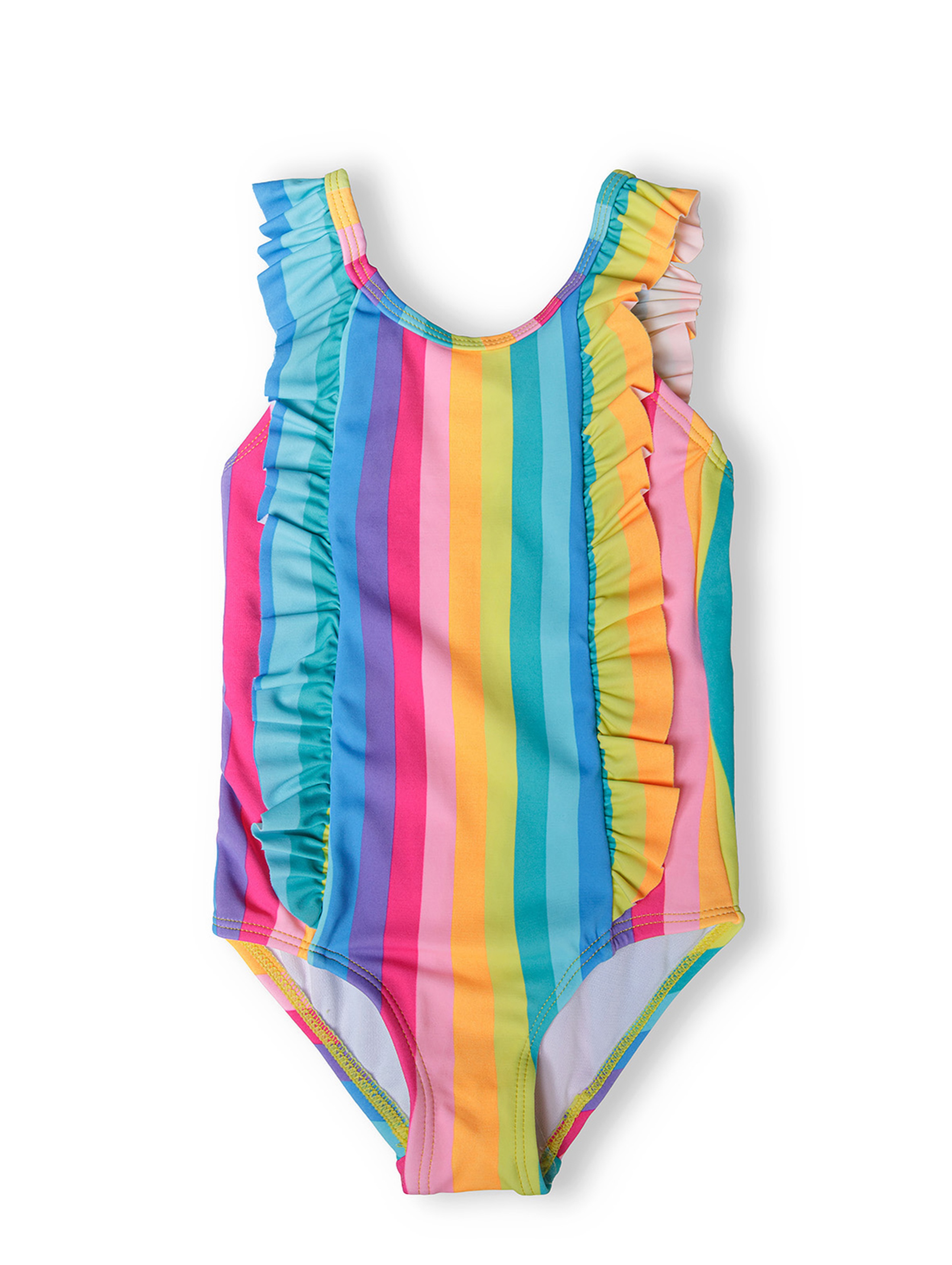 Jednoczęściowy kostium kąpielowy dziewczęcy w kolorowe paski