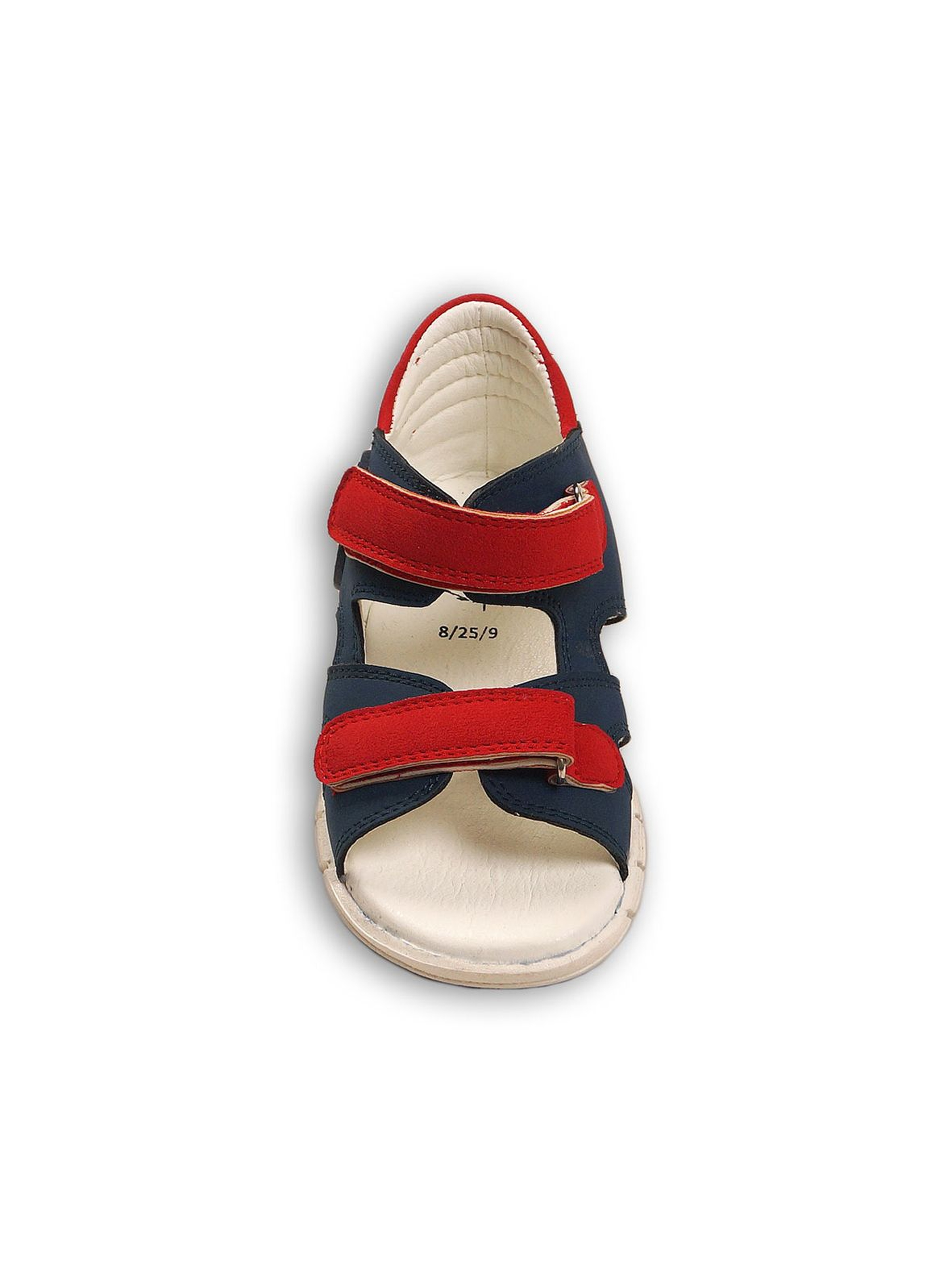 Granatowo-czerwone sandały dla chłopca- zapinane na rzep