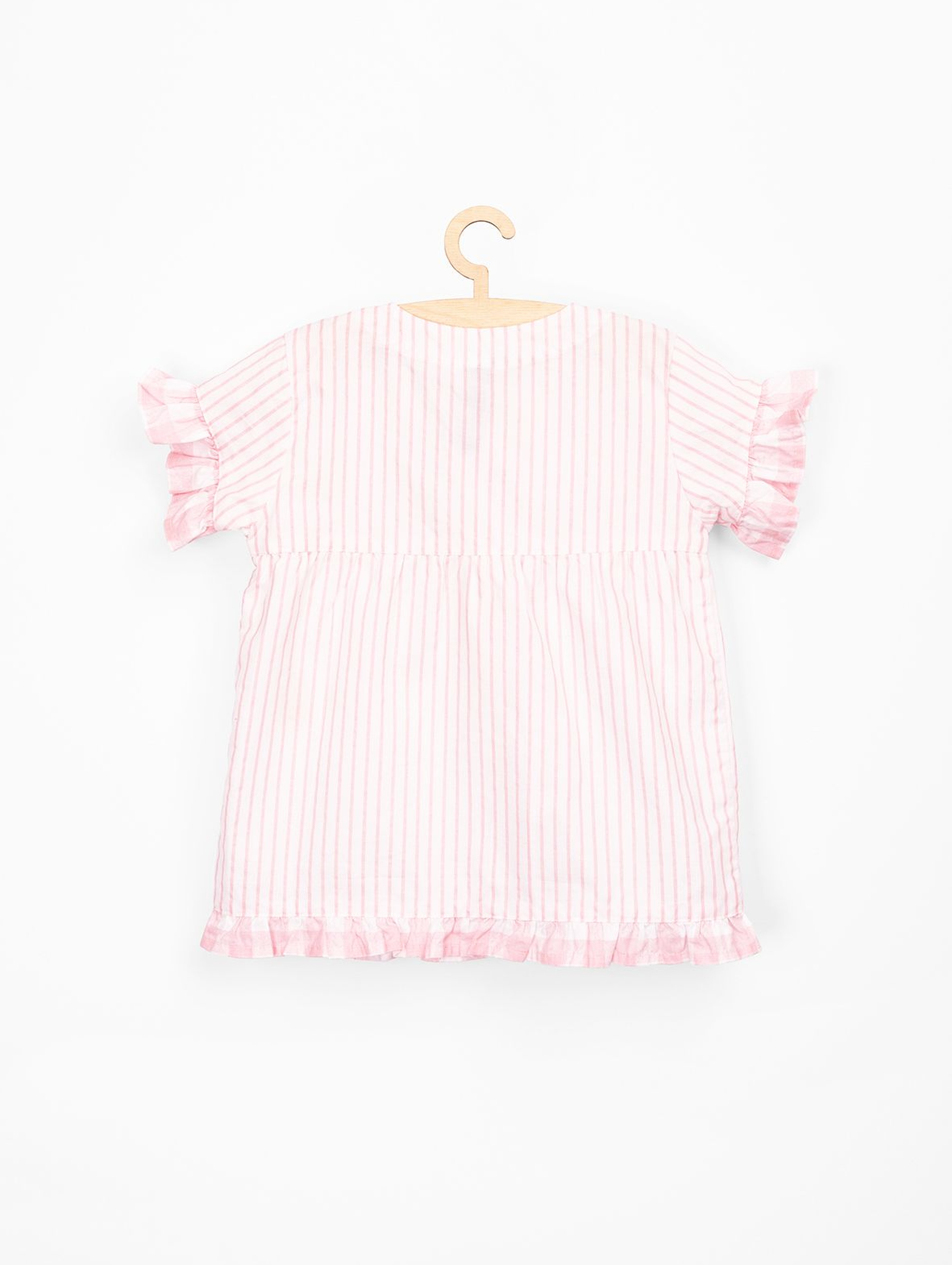 Koszulka dla niemowlaka bawelniana w różowe paski