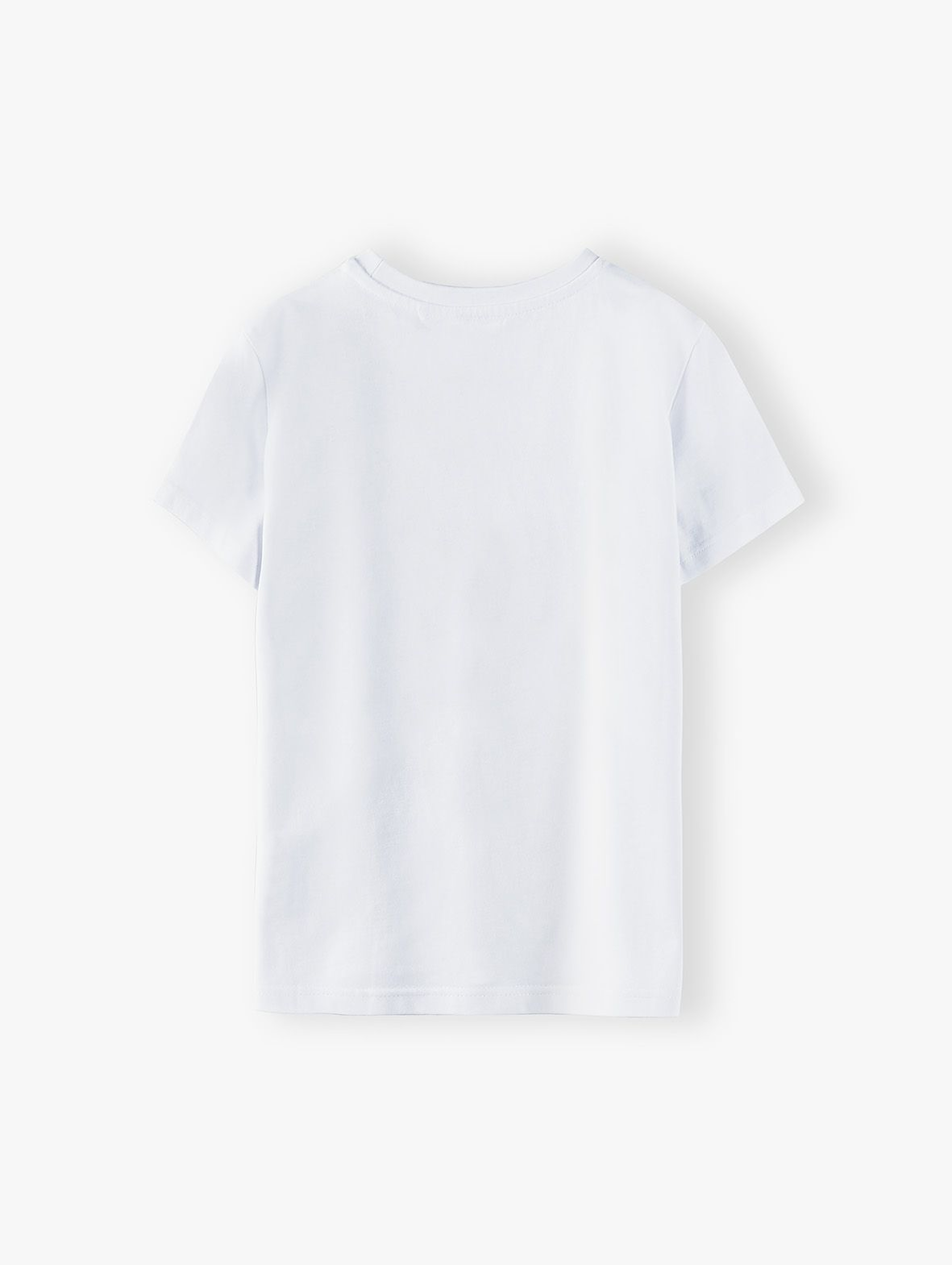 T-shirt chłopięcy biały z nadrukiem