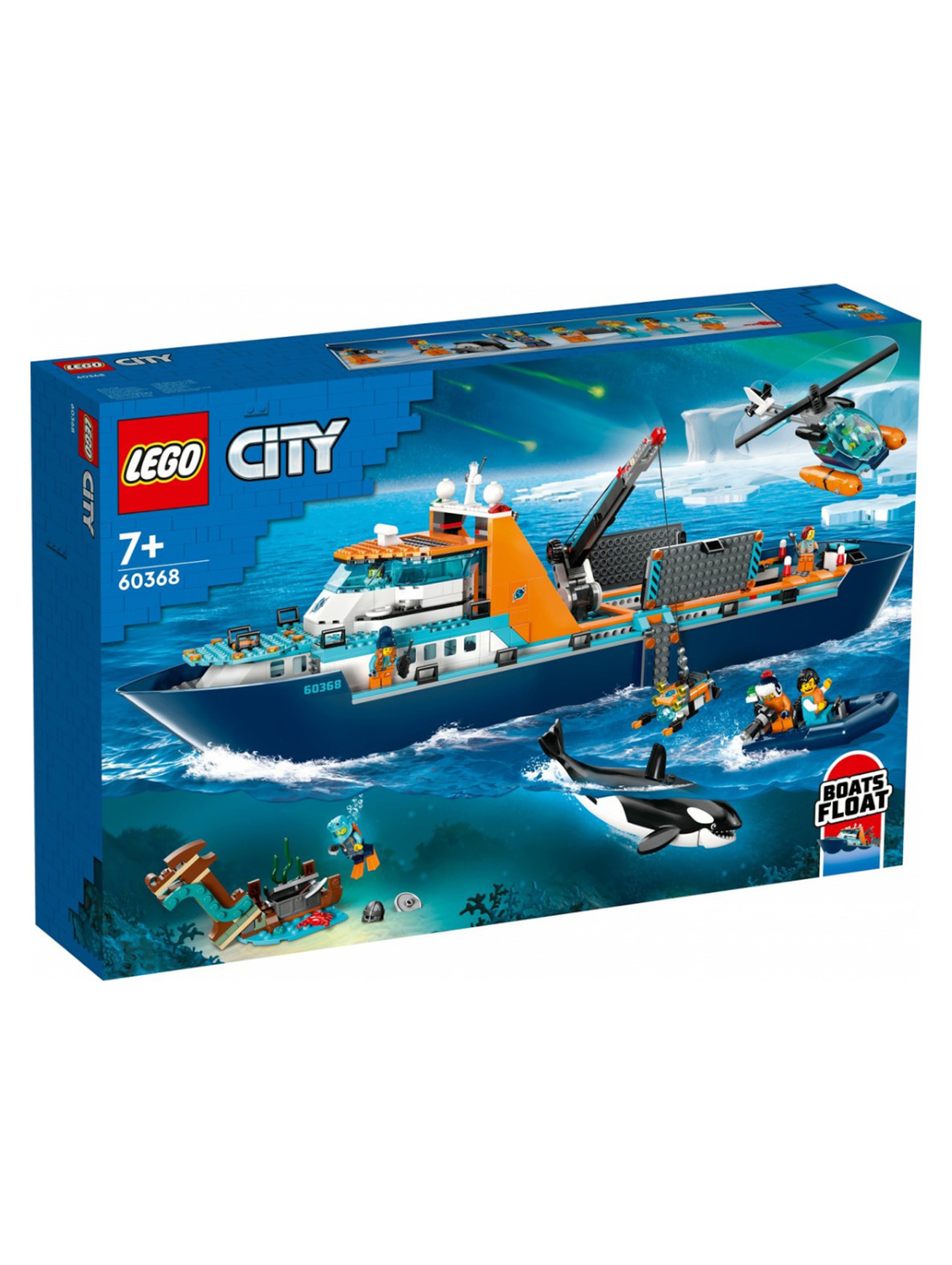 Klocki LEGO City 60368 Łódź badacza Arktyki - 815 elementów, wiek 7 +