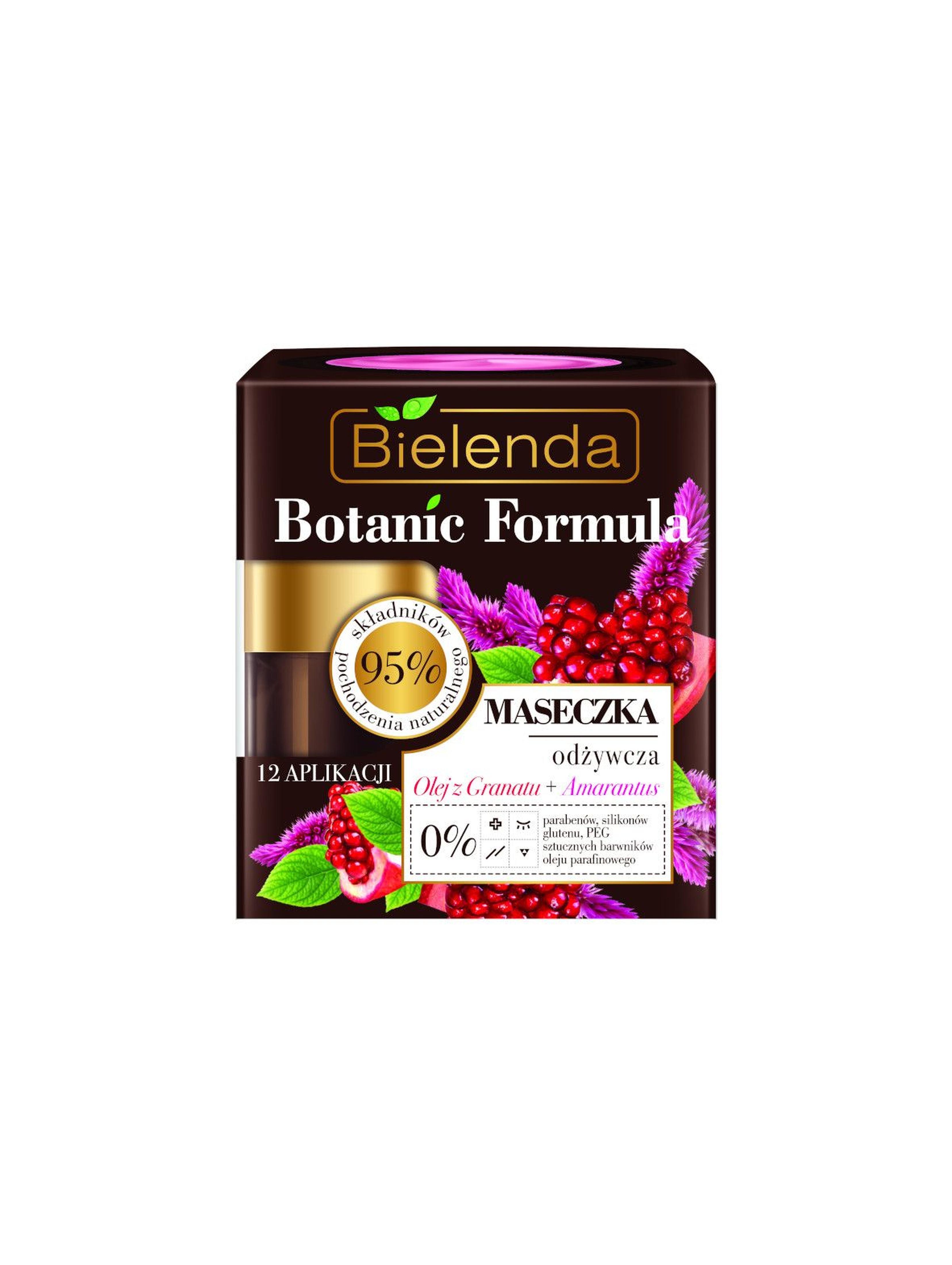 BOTANIC FORMULA Olej z Granatu + Amarantus Maseczka odżywcza Bielenda - 50 ml