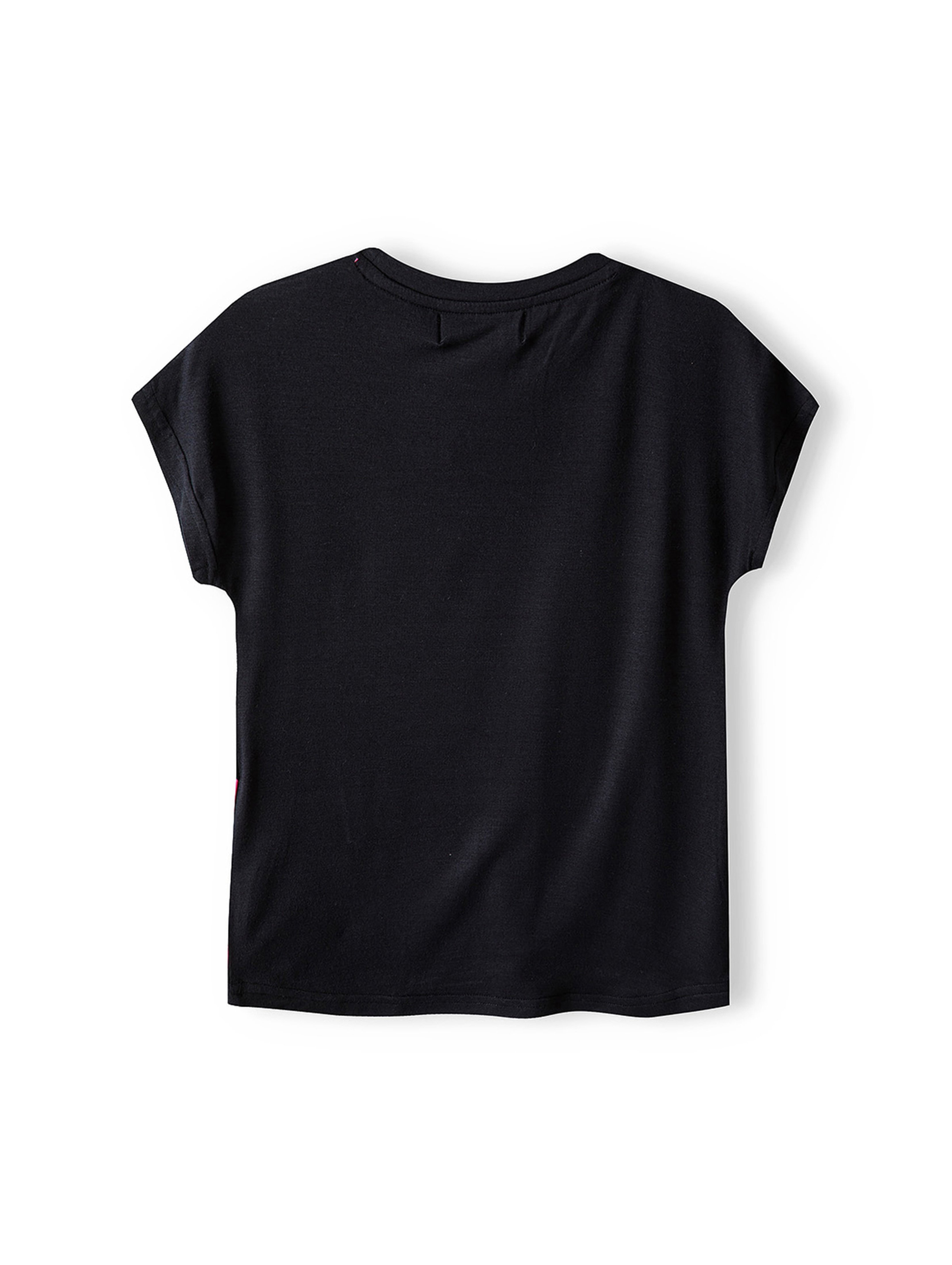 Czarna koszulka dla dziewczynki z nadrukiem