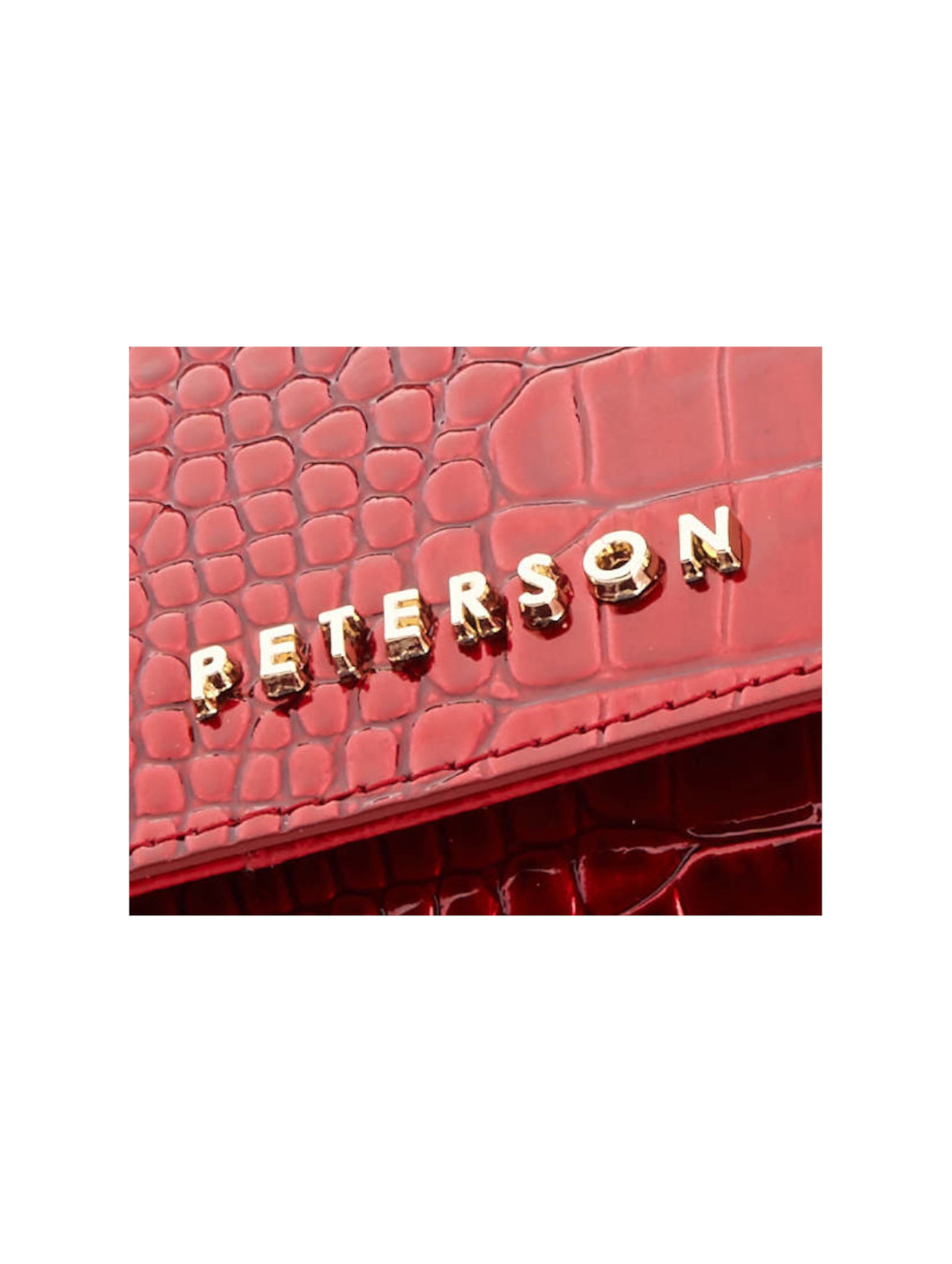Elegancki portfel ze skóry naturalnej o lakierowanym wykończeniu - Peterson