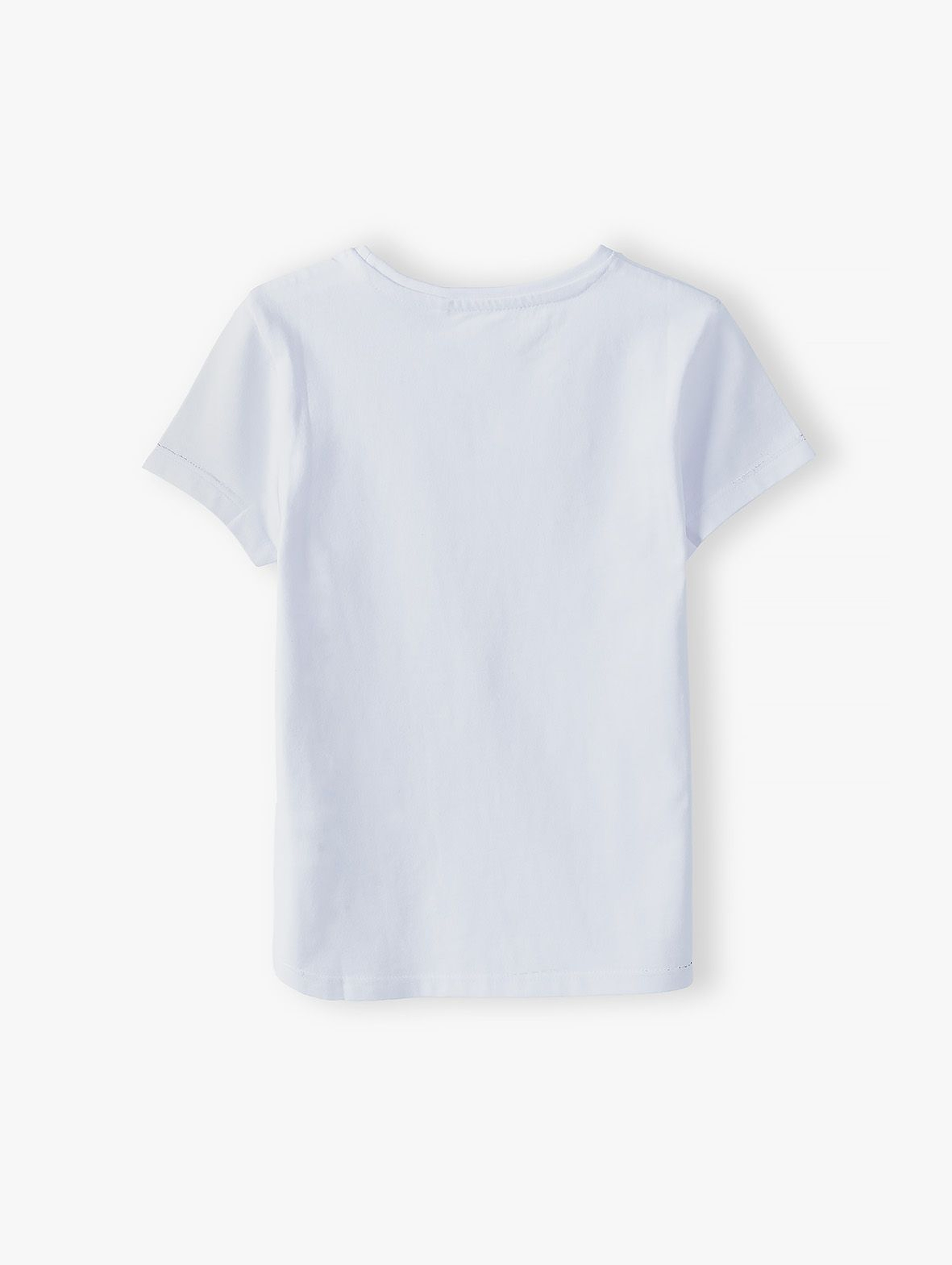 Biały t-shirt dziewczęcy - Córka ubrania dla całej rodziny