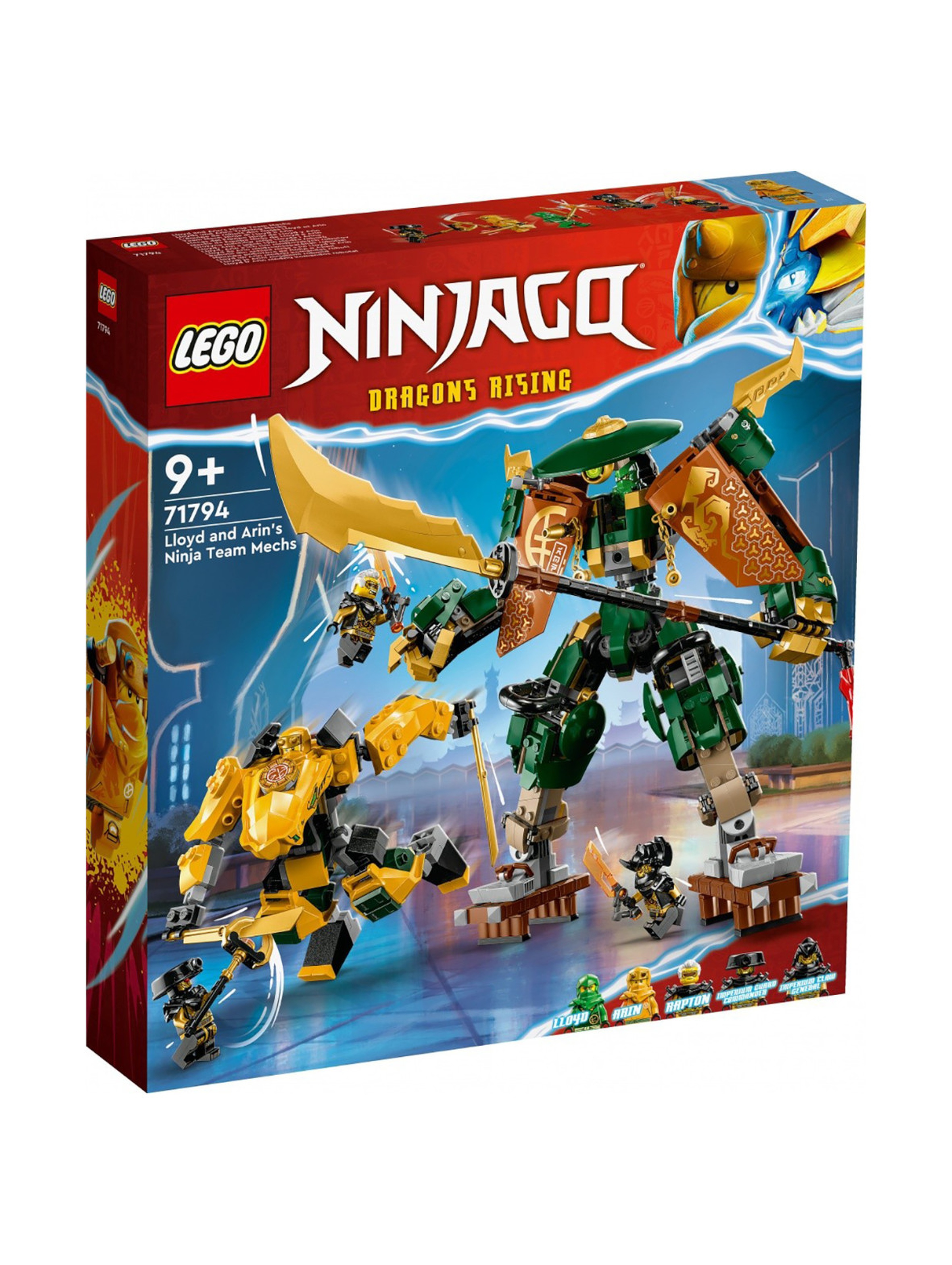 Klocki LEGO Ninjago 71794 Drużyna mechów ninja Lloyda i Arina - 764 elementy, wiek 9 +