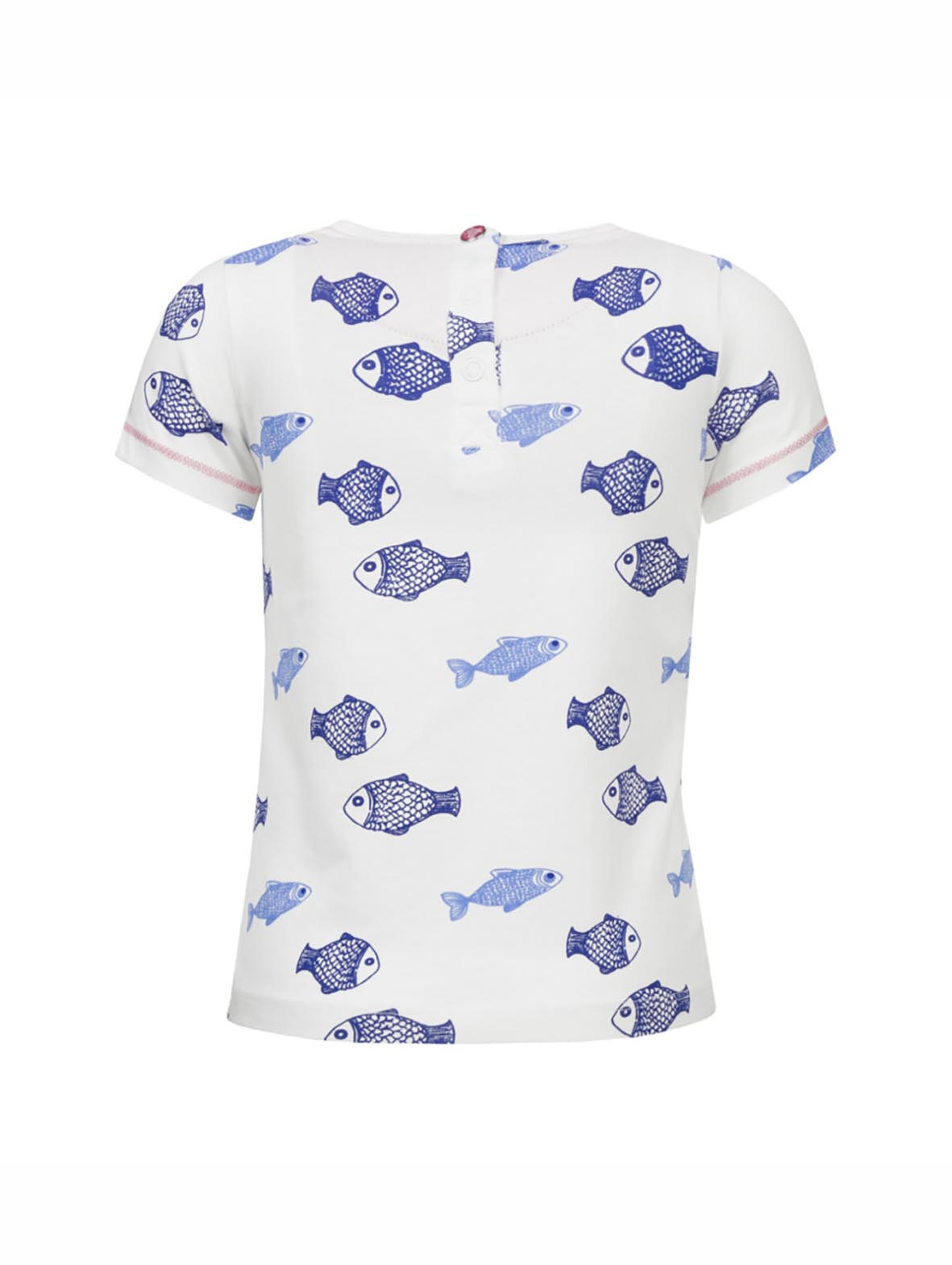 T-shirt dziewczęcy, biały, rybki, Lief