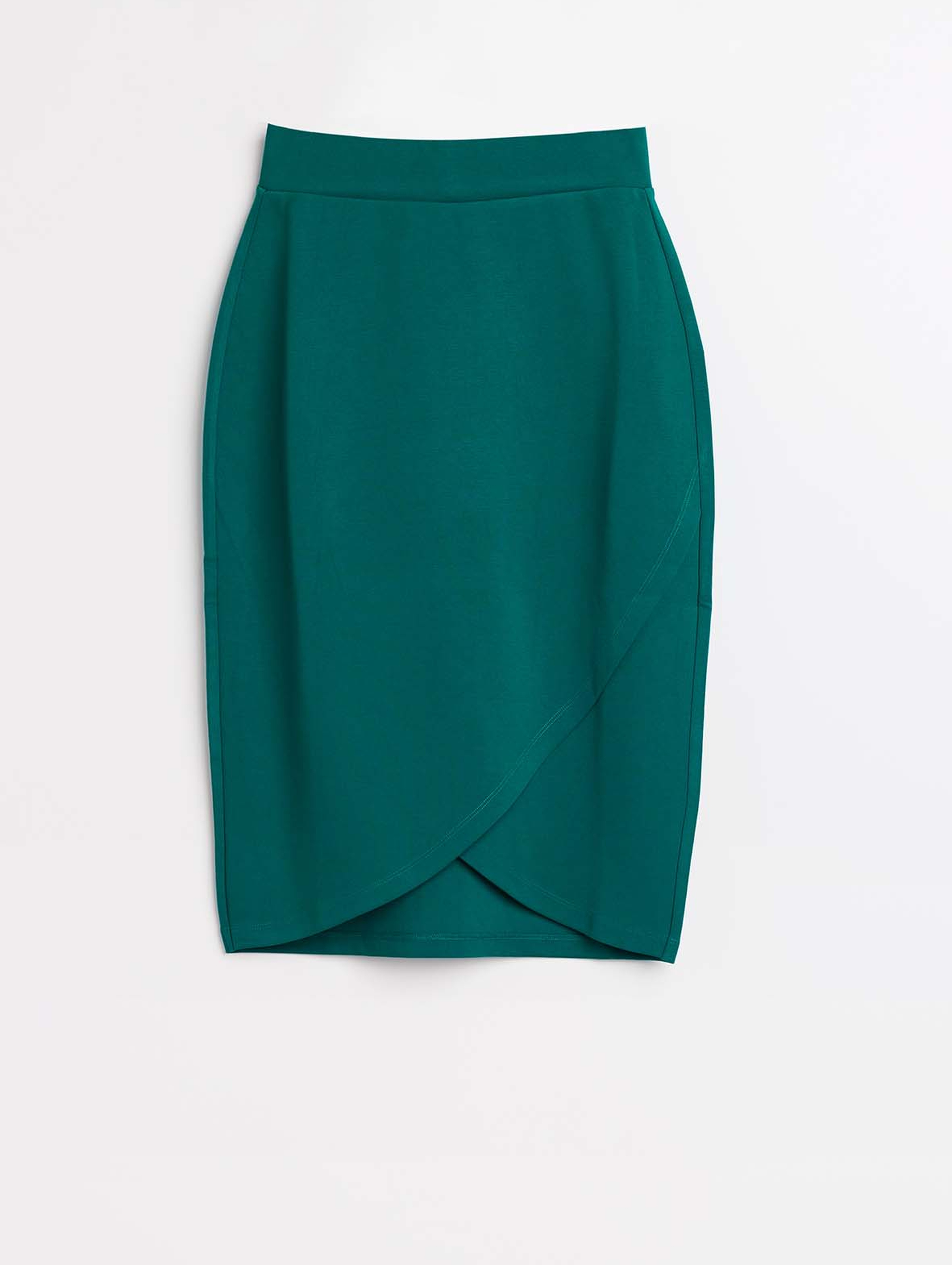 Elegancka spódnica damska asymetryczna- zielona