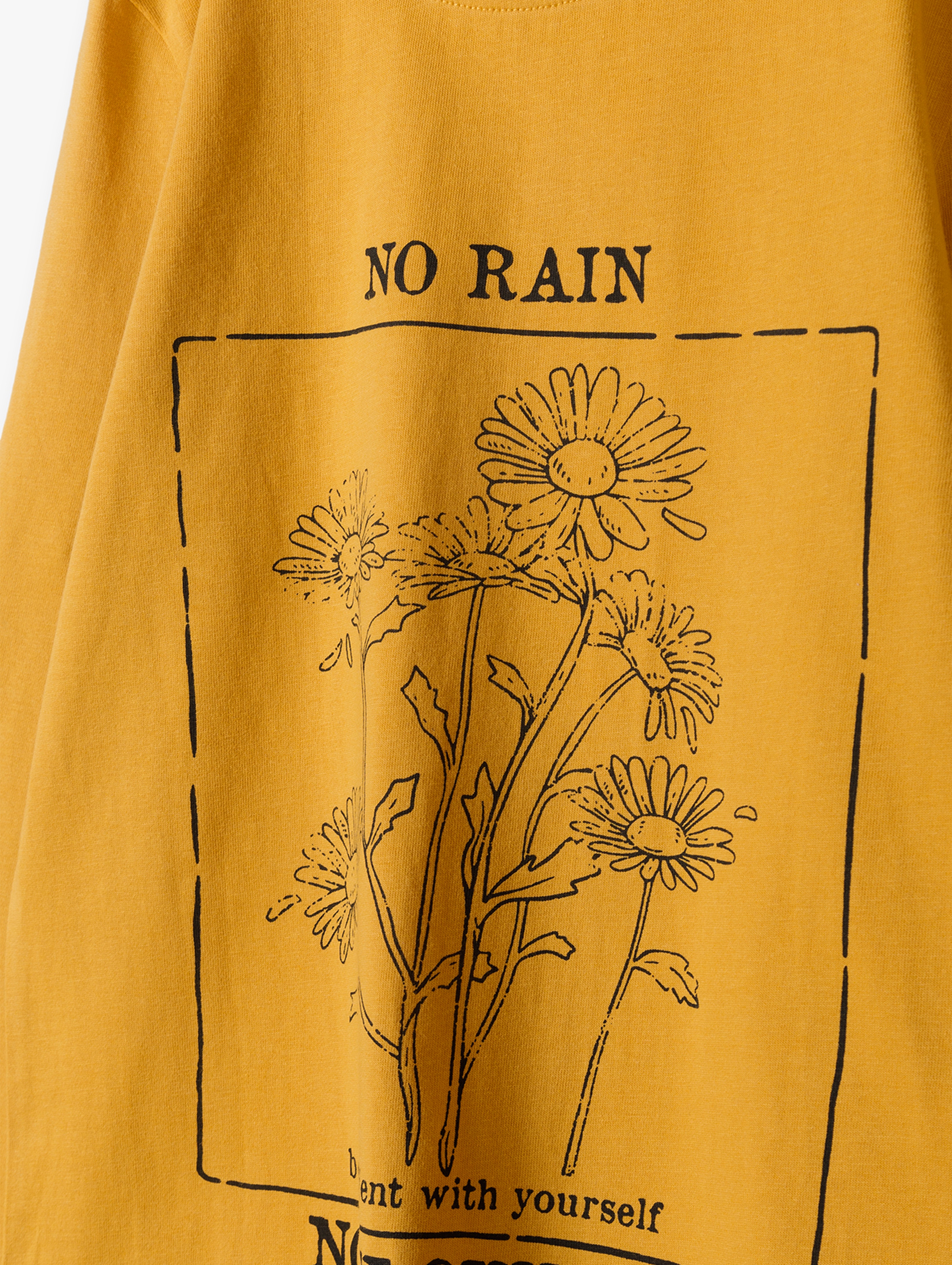 Dzianinowa bluzka dziewczęca z długim rękawem - No rain , no flowers