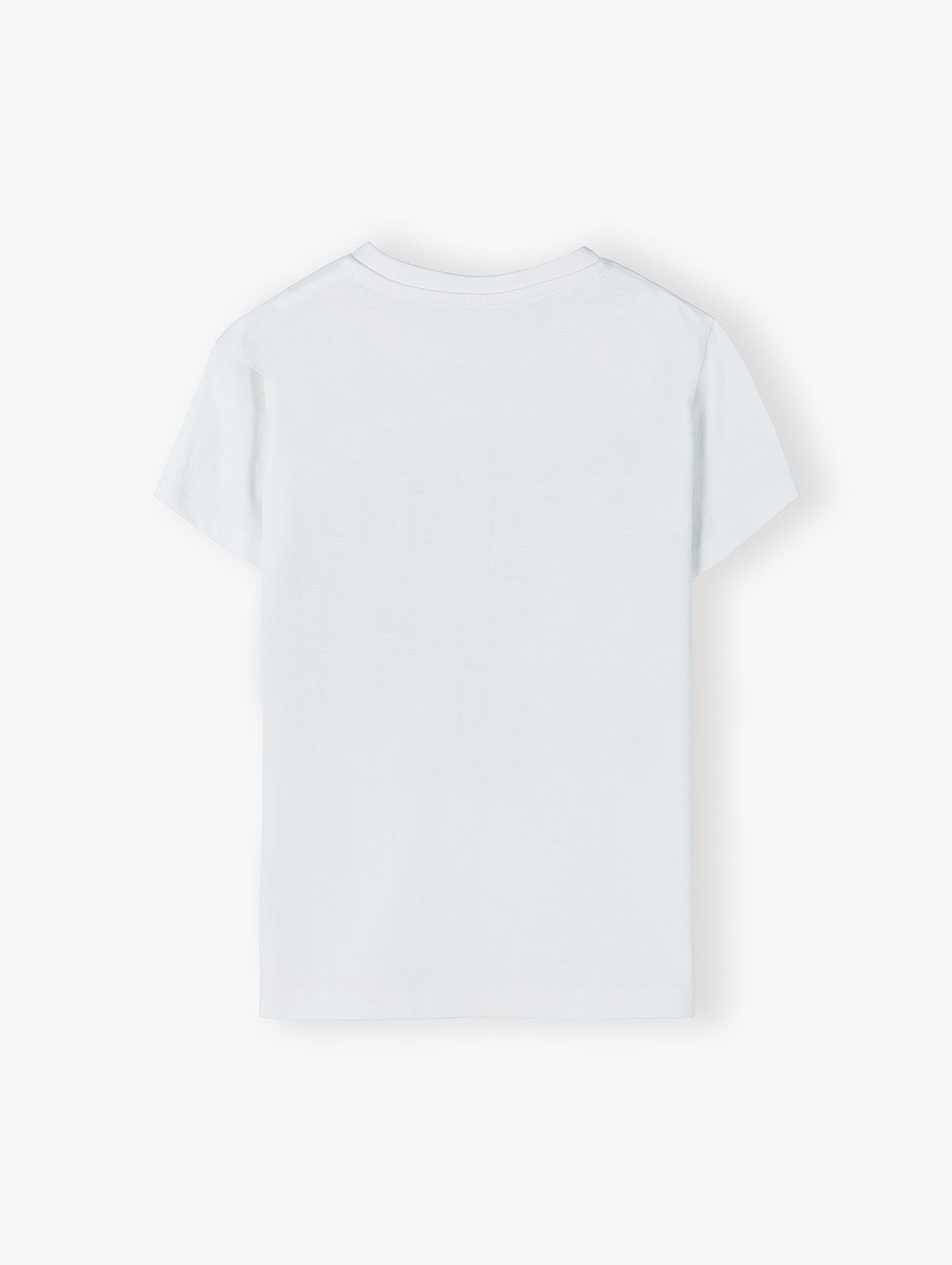 Bawełniany T-shirt dla chłopca z wakacyjnym nadrukiem