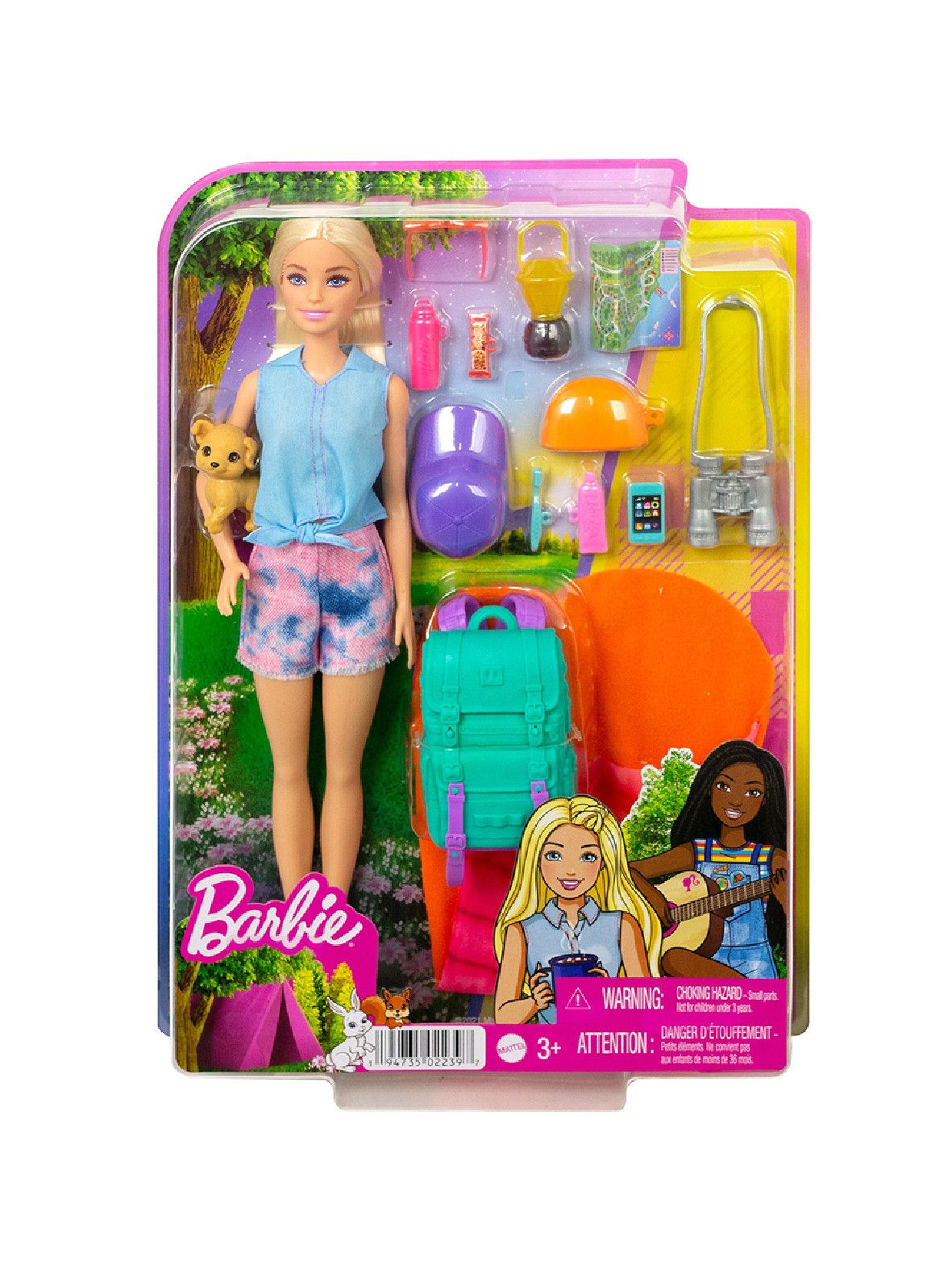 Lalka + akcesoria- Kemping Barbie Malibu wiek3+