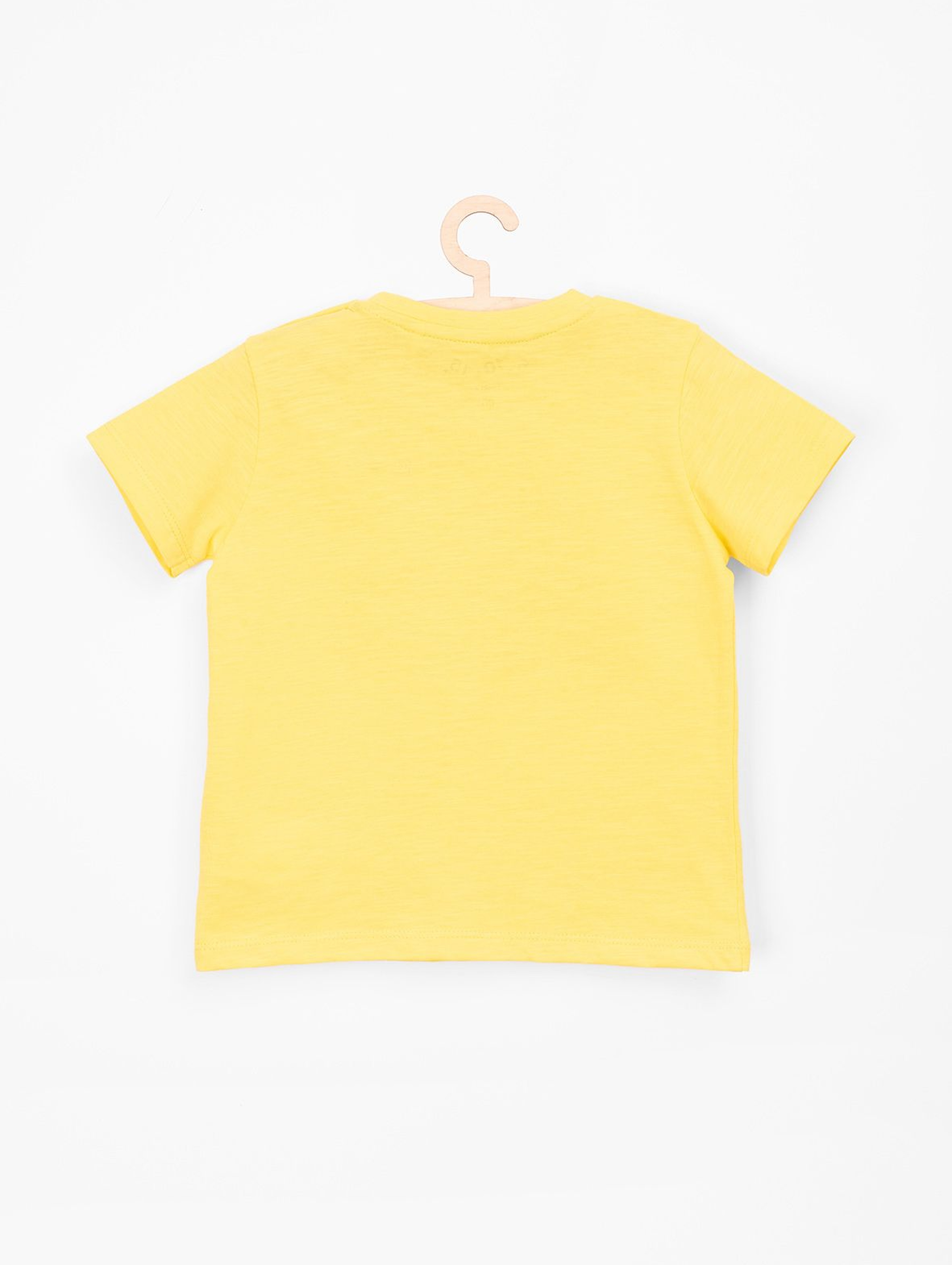 T-shirt dla niemowlaka żółty z polskimi napisami