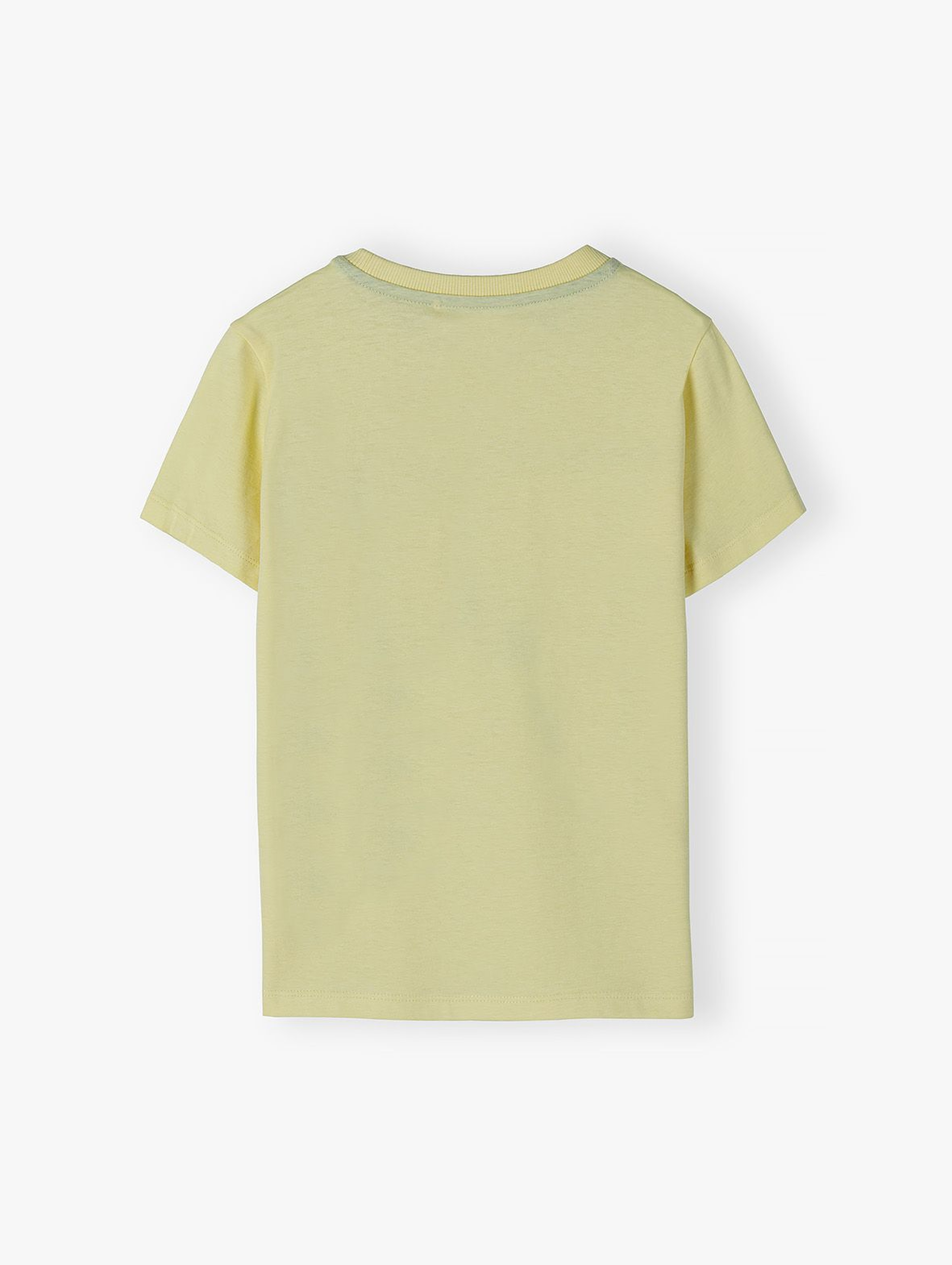 Żółty T-shirt z wakacyjnym nadrukiem