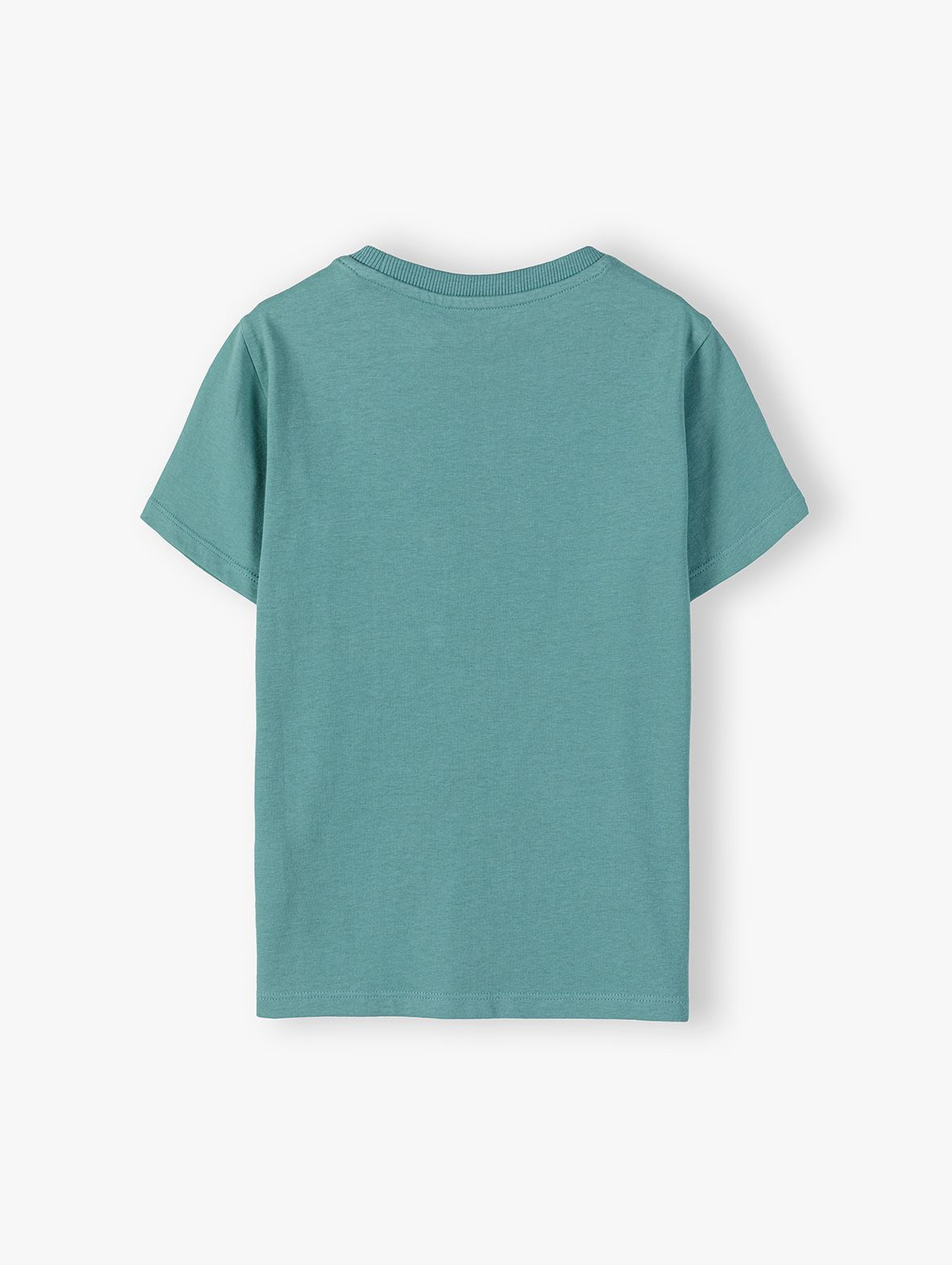 Bawełniany t-shirt z miękkim nadrukiem i ozdobną kieszonką - Auto