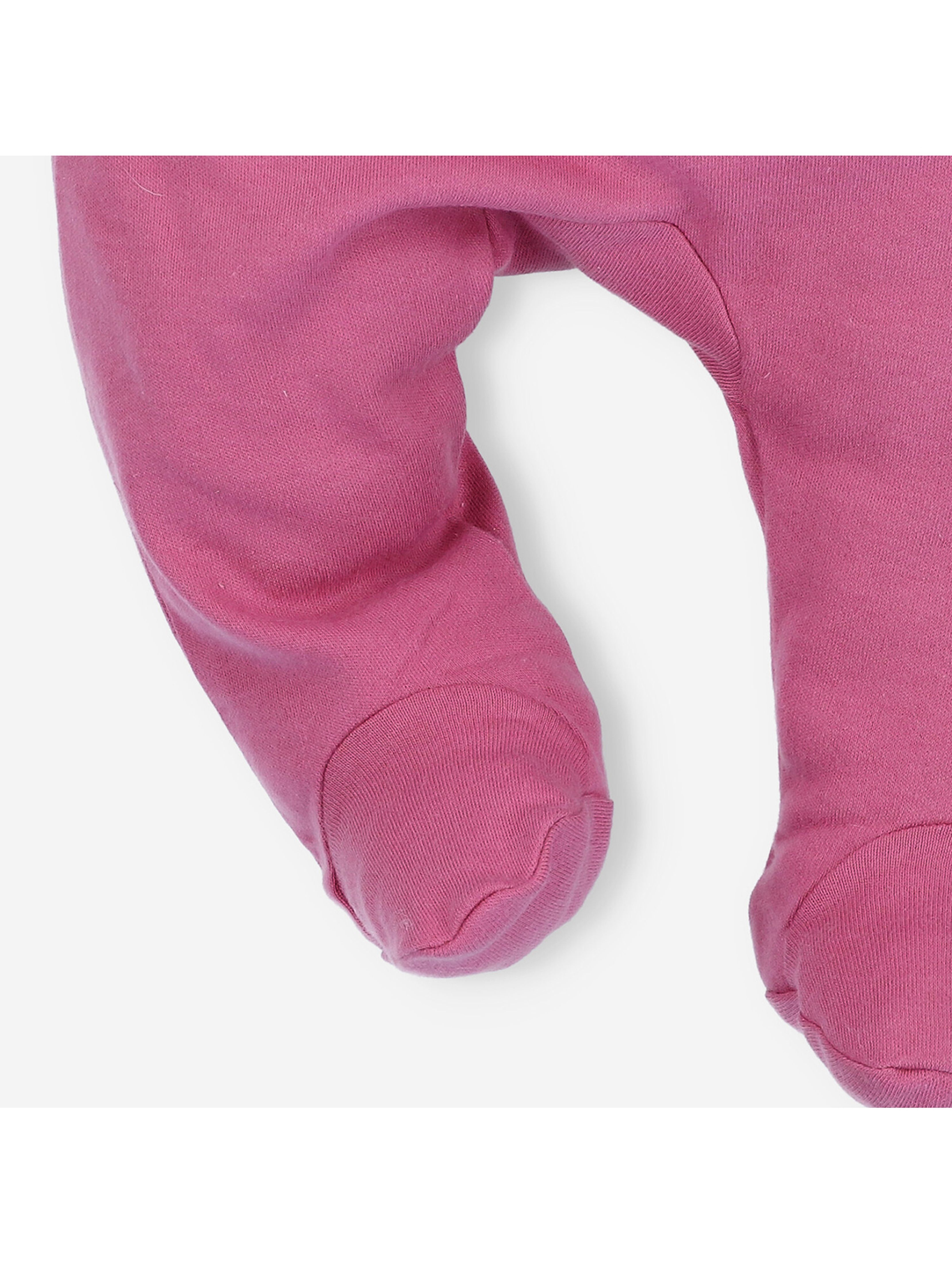 Półśpiochy niemowlęce z bawełny organicznej dla dziewczynki fioletowe