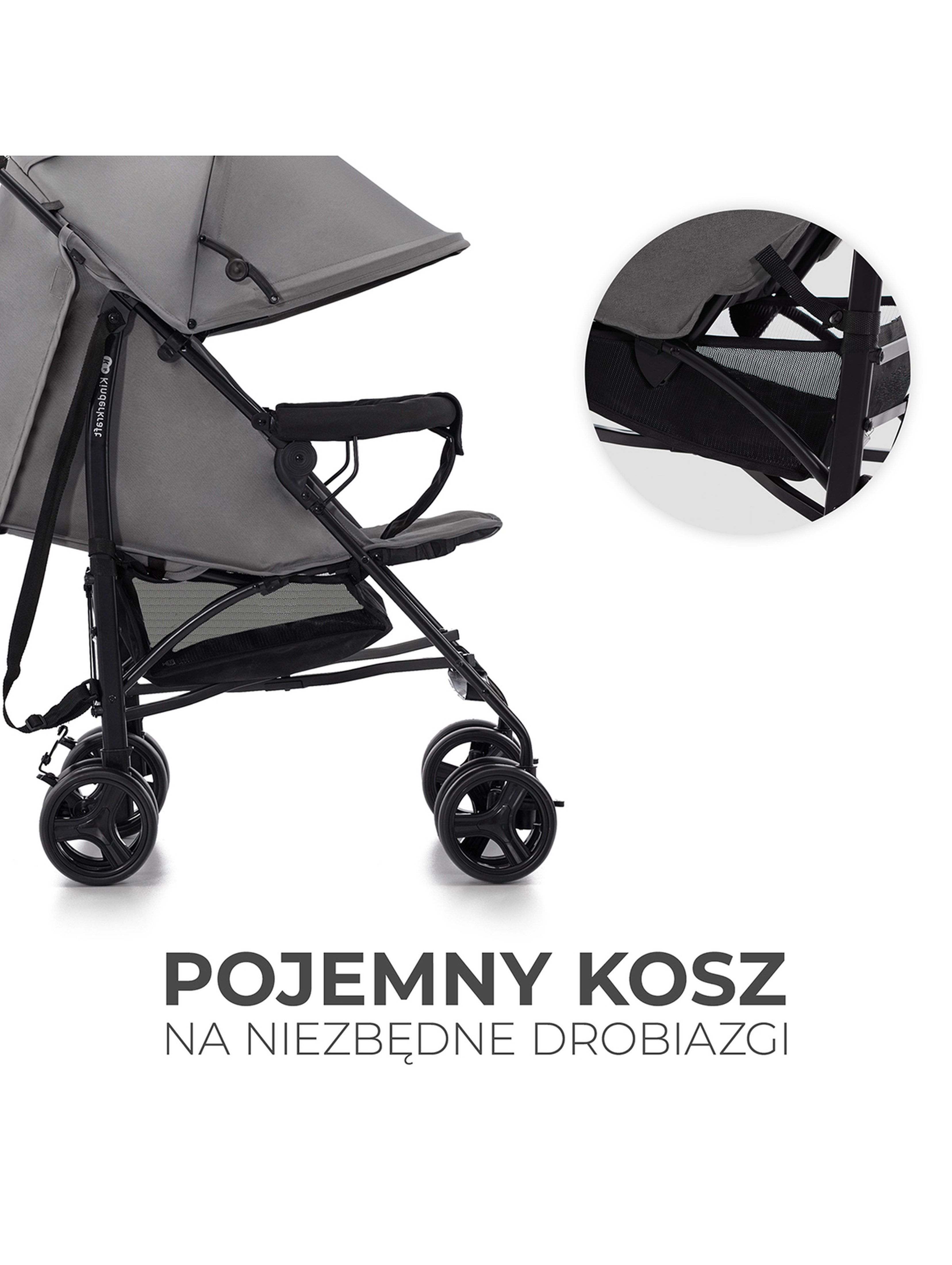 Wózek spacerowy TIK Kinderkraft - stone grey