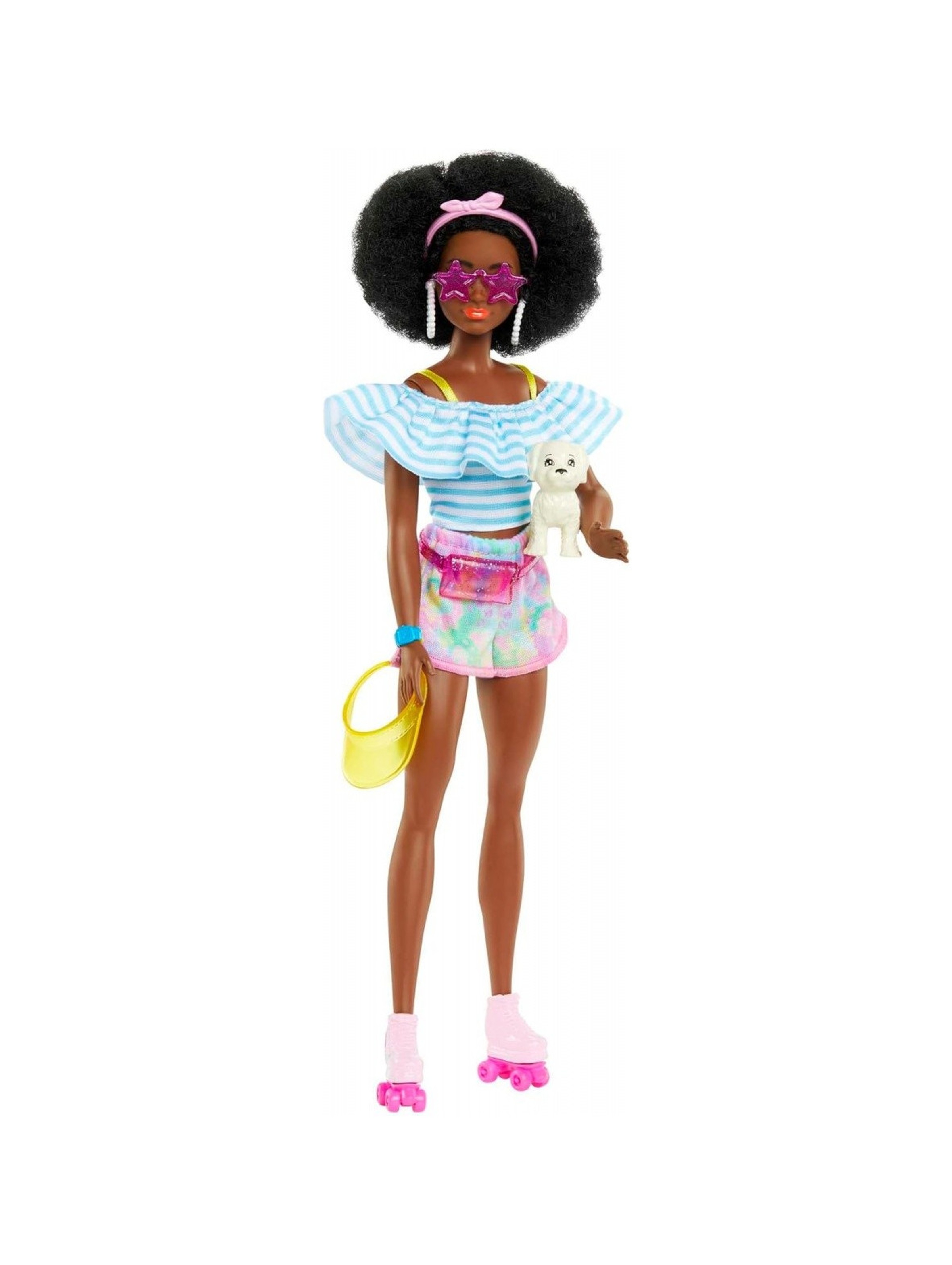 Lalka Barbie z fryzurą w stylu afro z akcesoriami