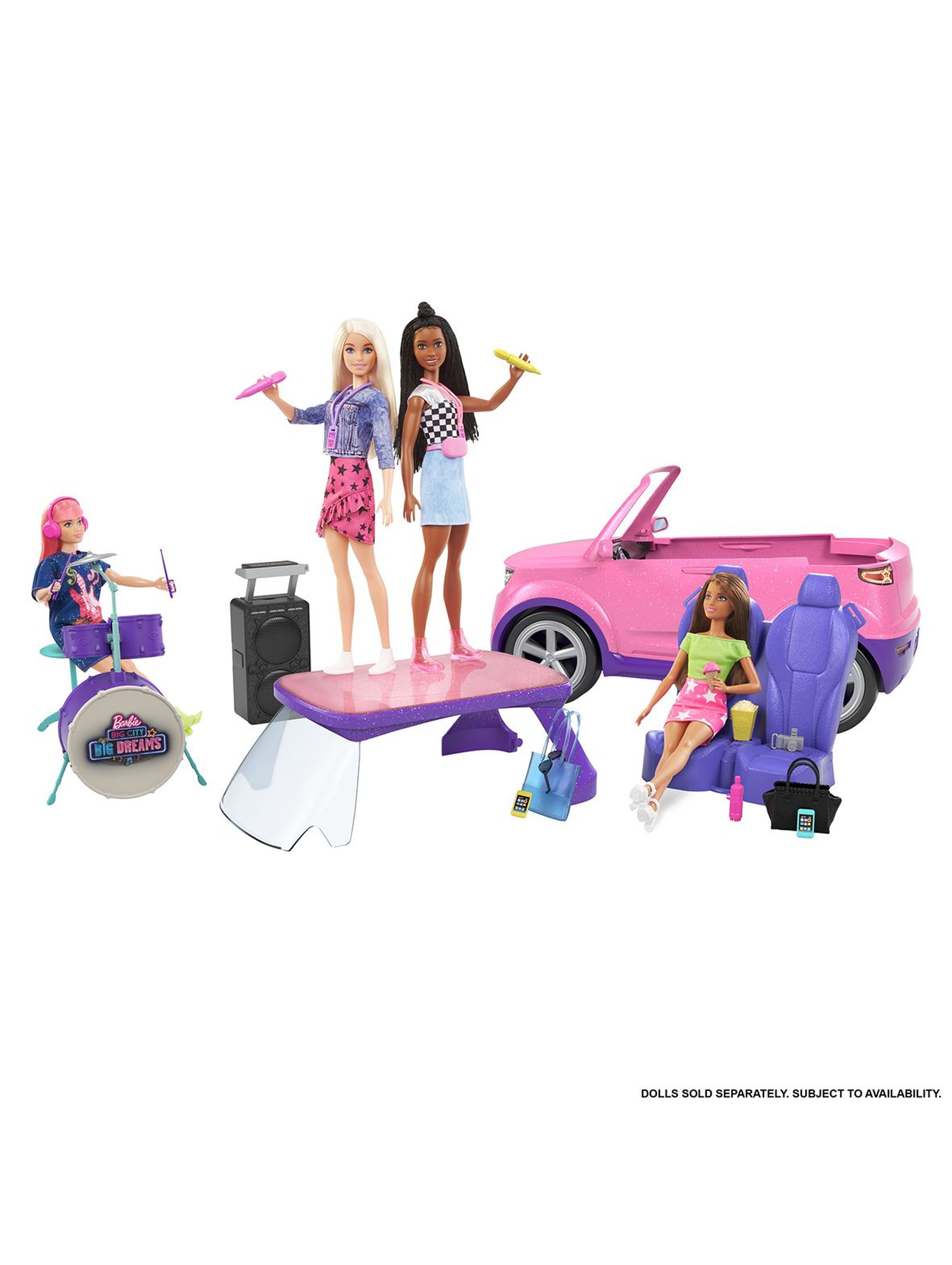 Barbie Big City Samochód - Koncertowa scena 2w1 wiek 3+