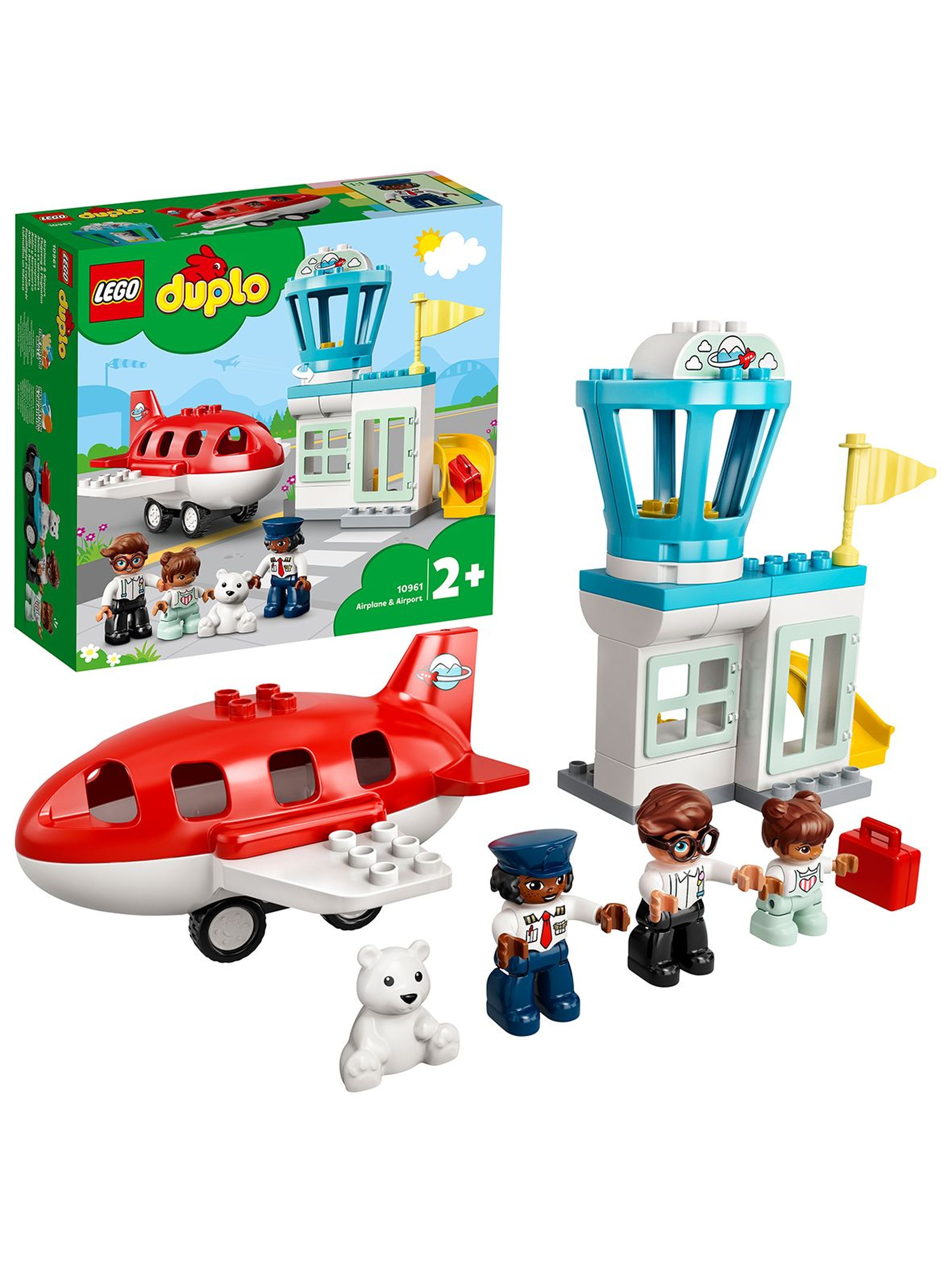LEGO DUPLO Town - Samolot i lotnisko 10961-  28 elementów, wiek 2+