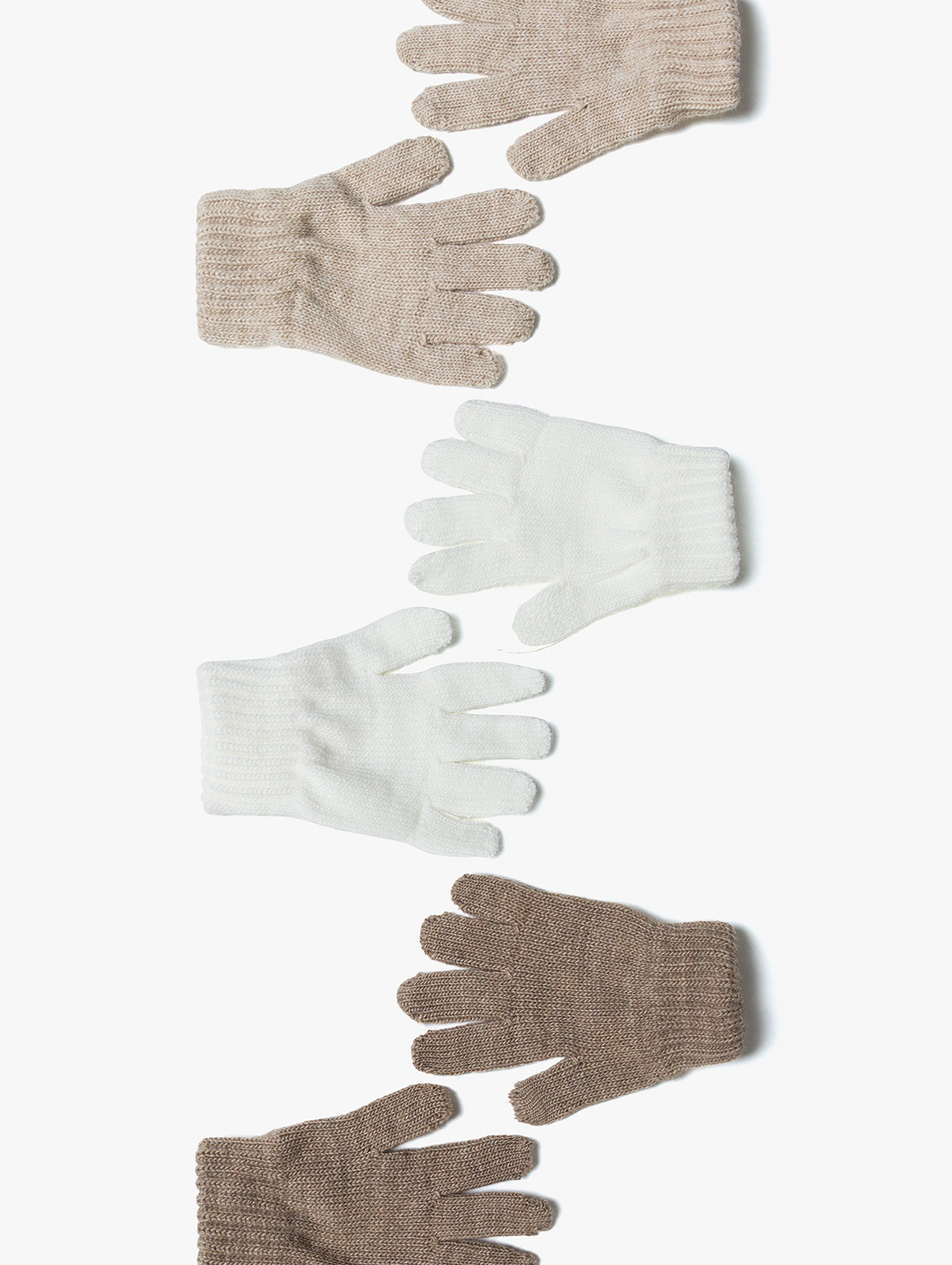 Rękawiczki dla dziewczynki 3-pak dzianinowe