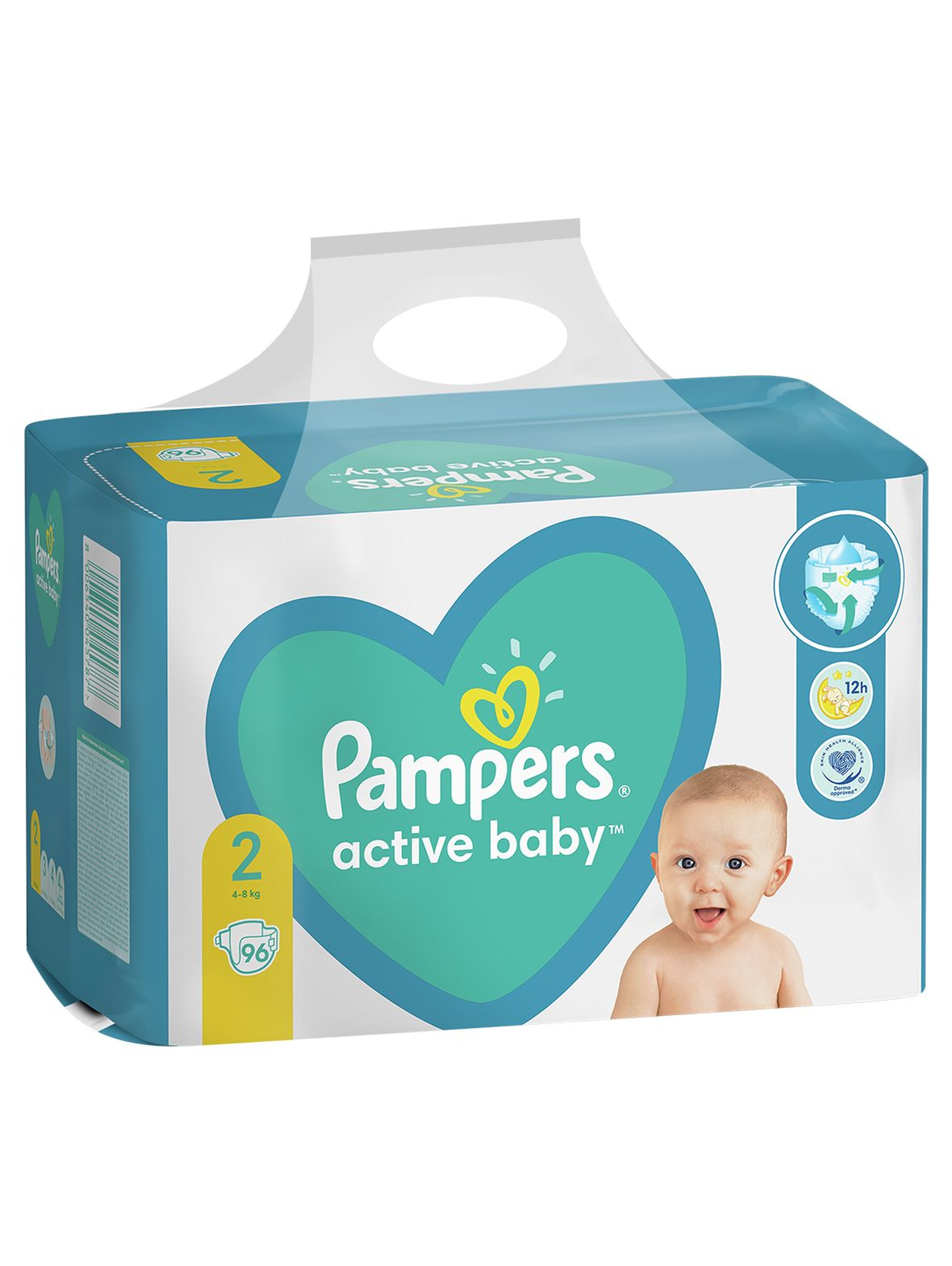 Pampers Active Baby, rozmiar 2, 96 pieluszek, 4-8kg