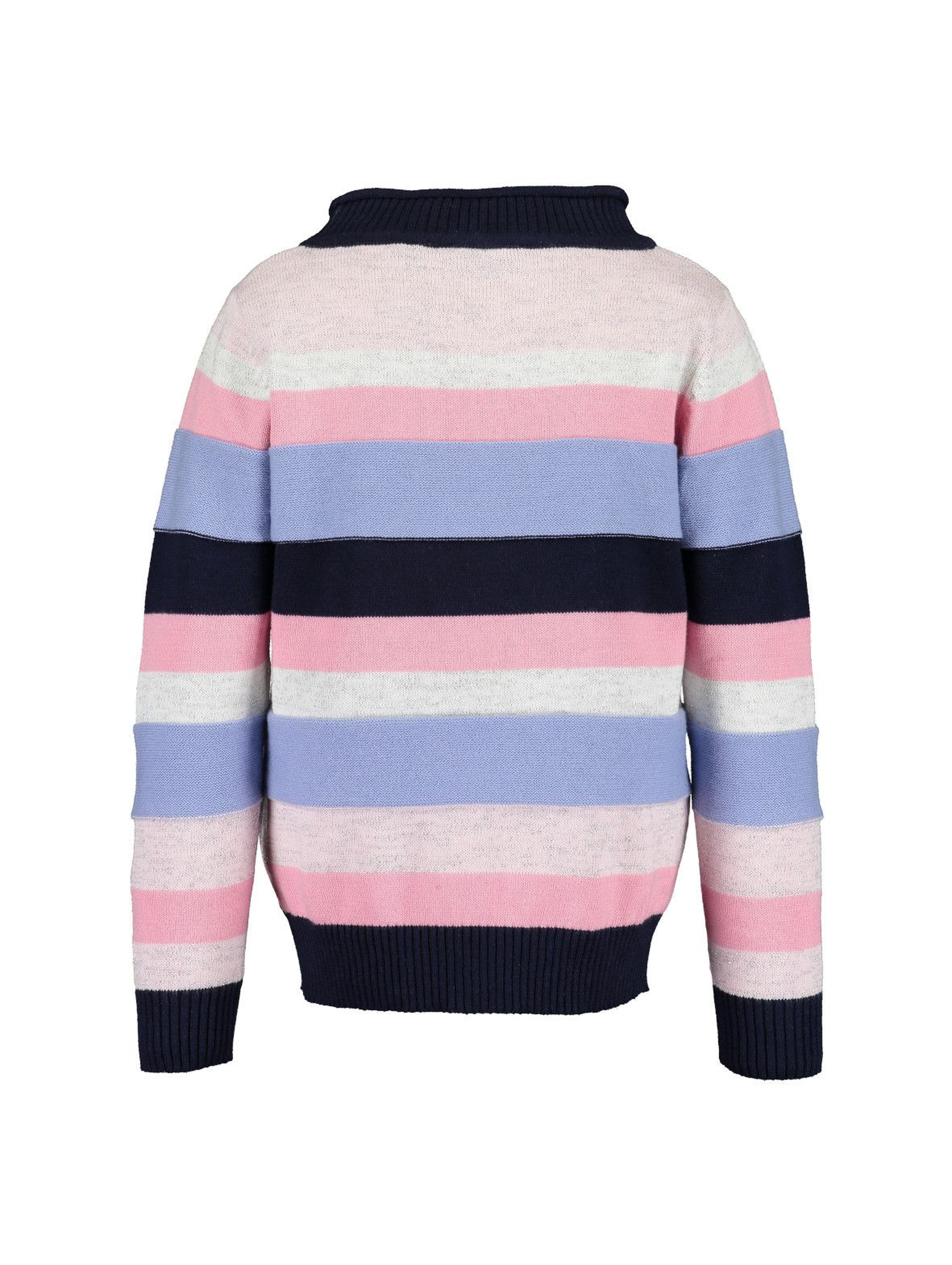 Kolorowy sweter dziewczęcy w paski