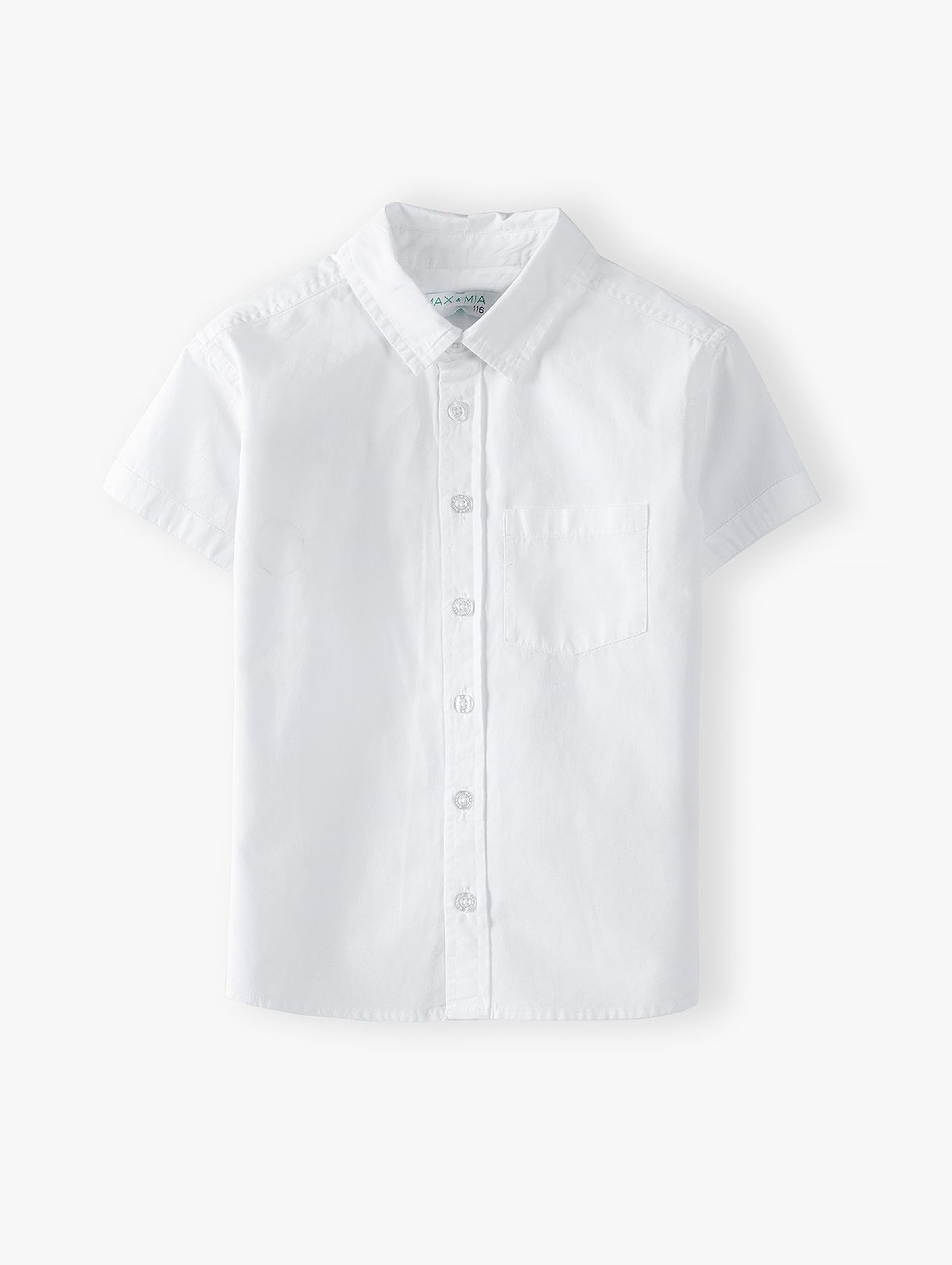 Koszula chłopięca biała z krótkim rękawem