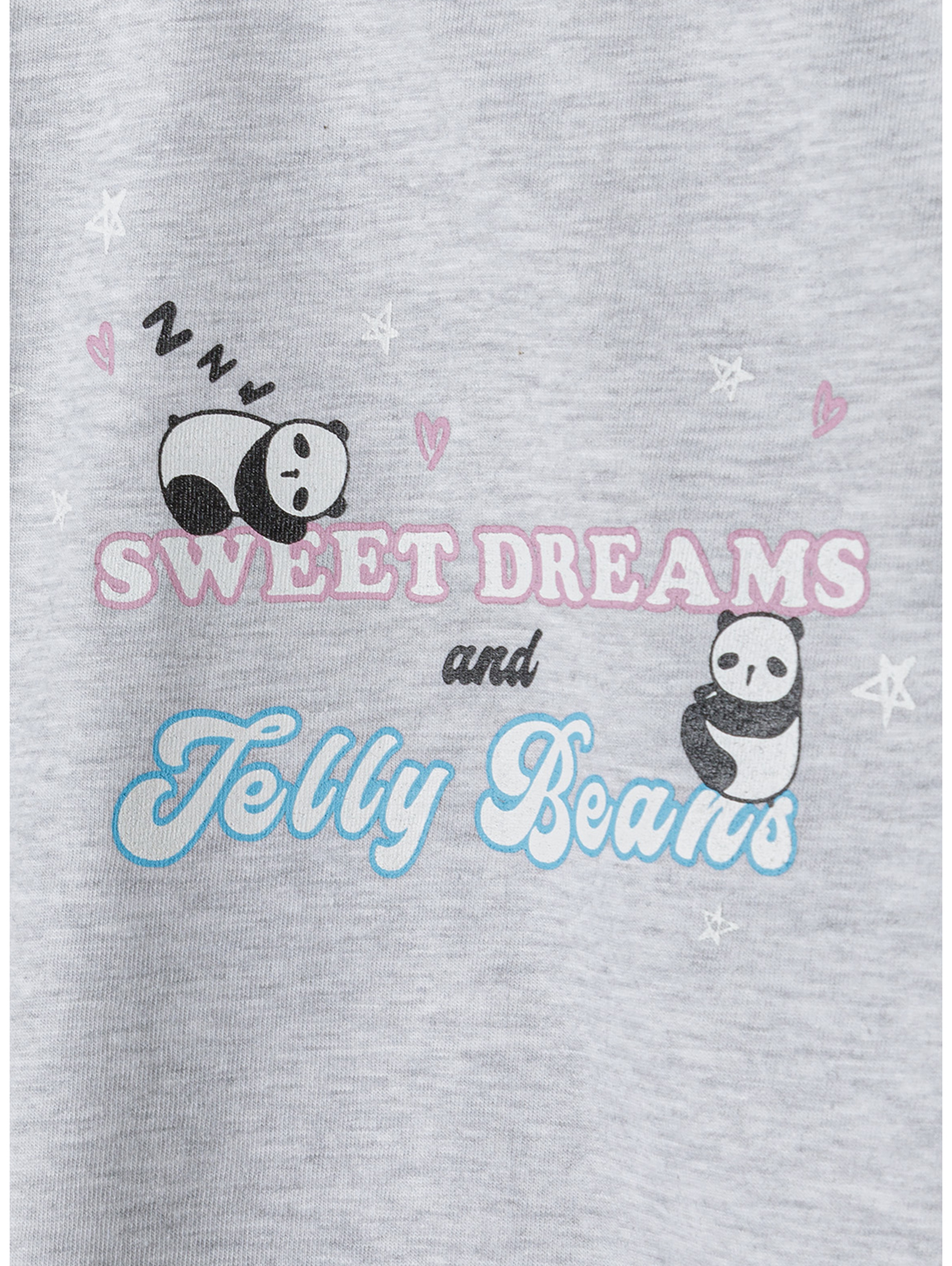 2-pack piżam z długim rękawem oraz nadrukiem w pandy dla dziewczynki
