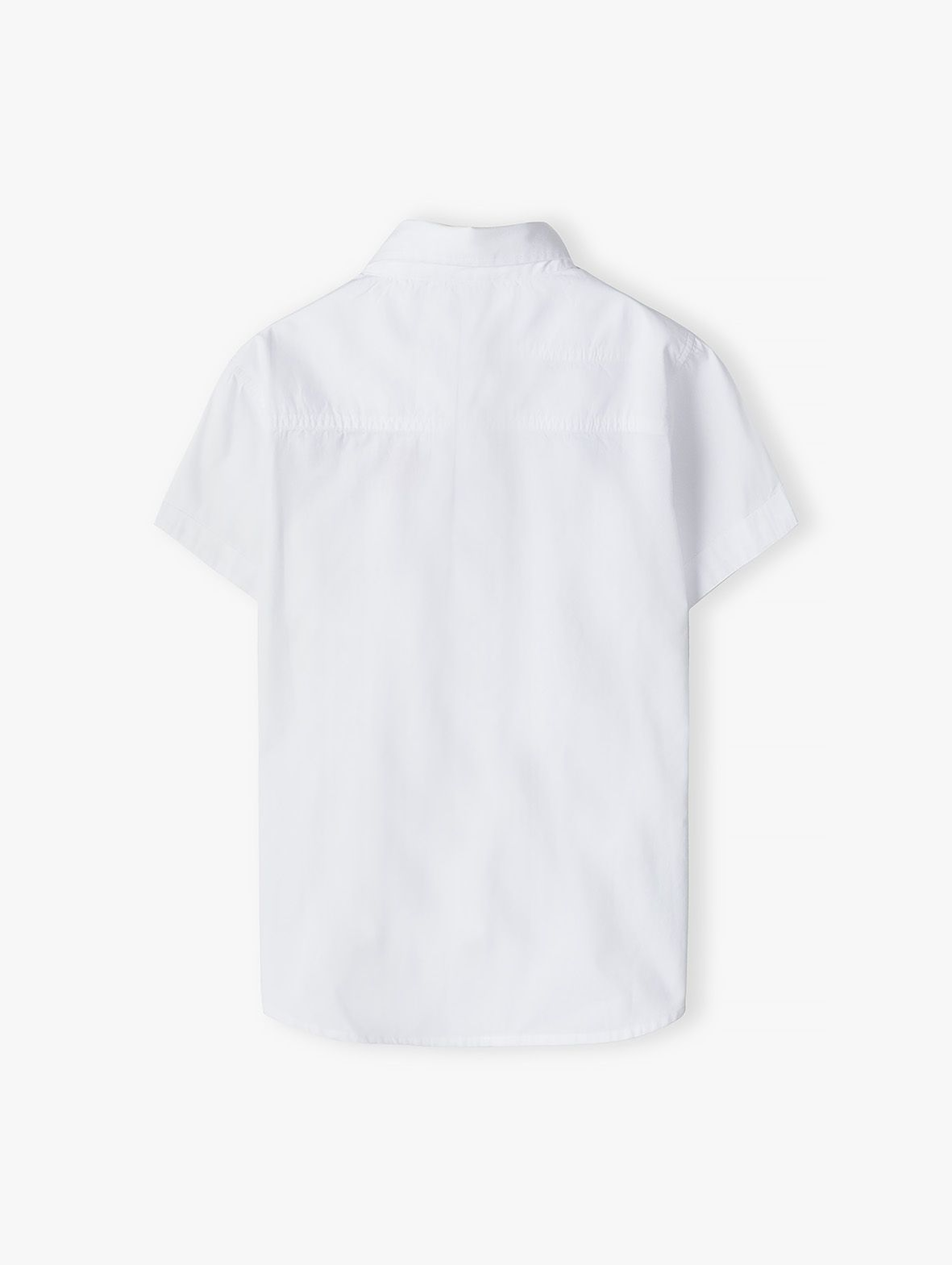 Biała koszula dla chłopca z krótkim rękawem