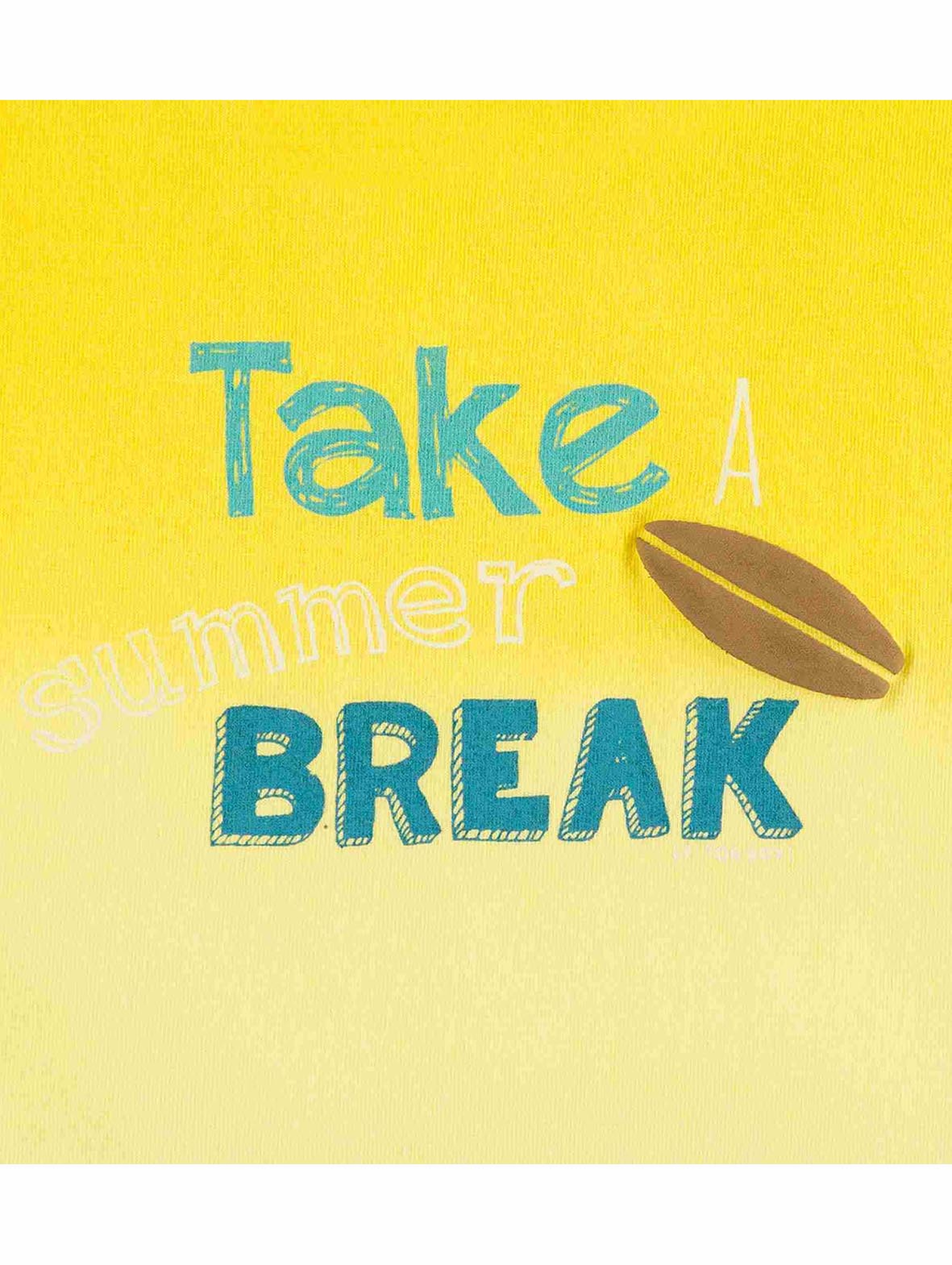 T-shirt chłopięcy- żółty - Take a Summer Break - Lief