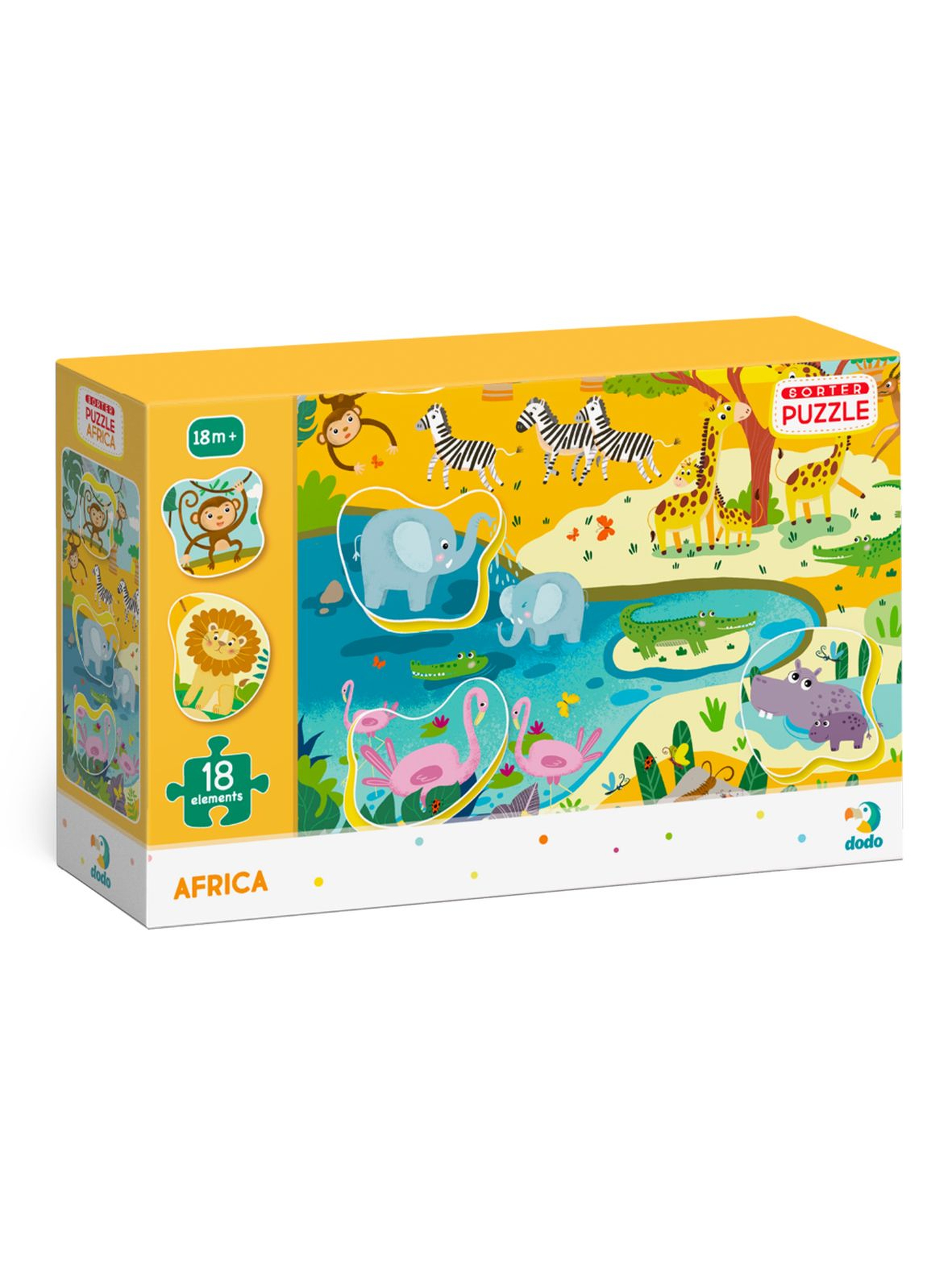 Puzzle sorter Afryka - 18 elementów