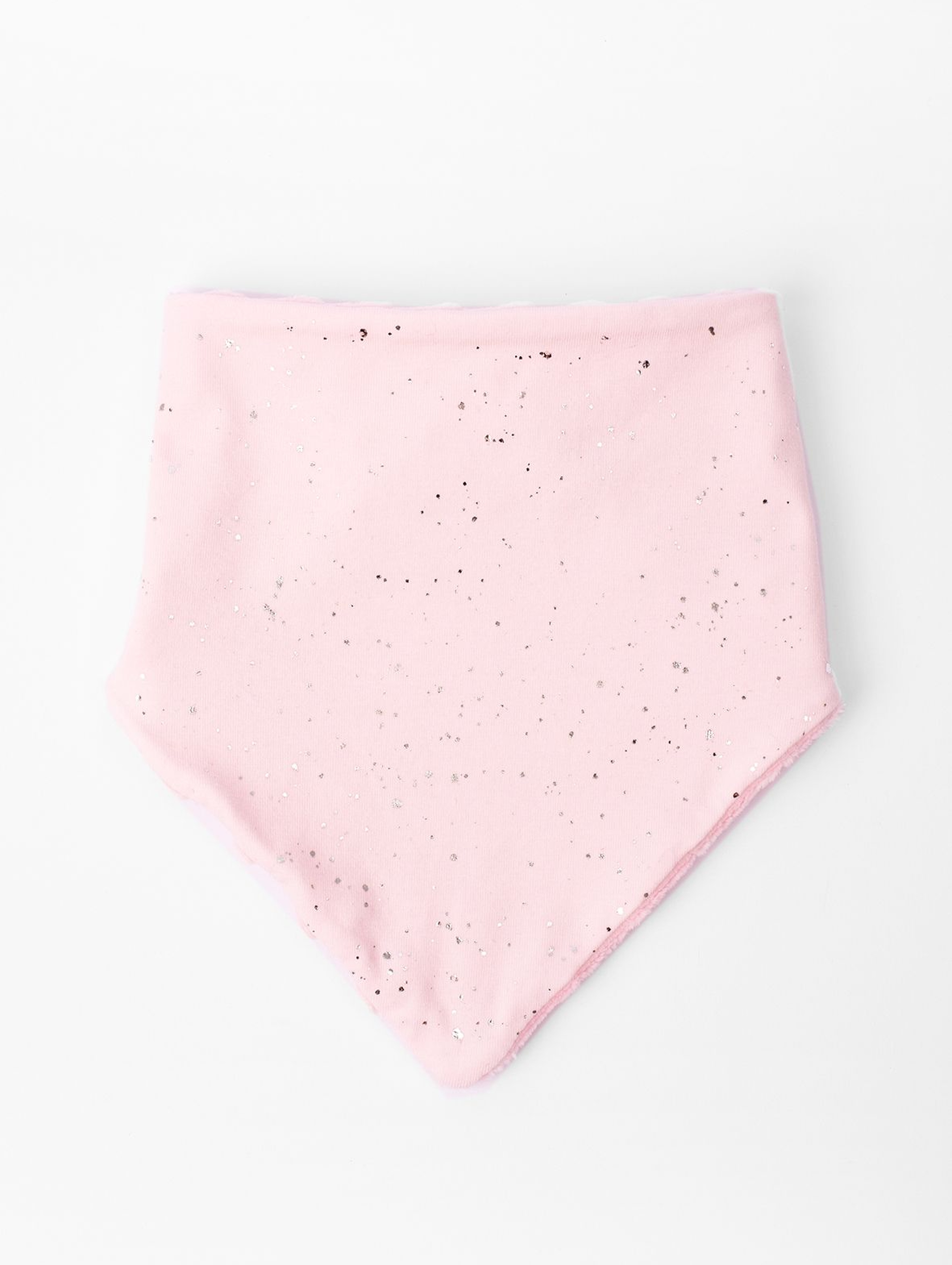 Różowa chustka pod szyję dla niemowlaka - zapinana na rzep