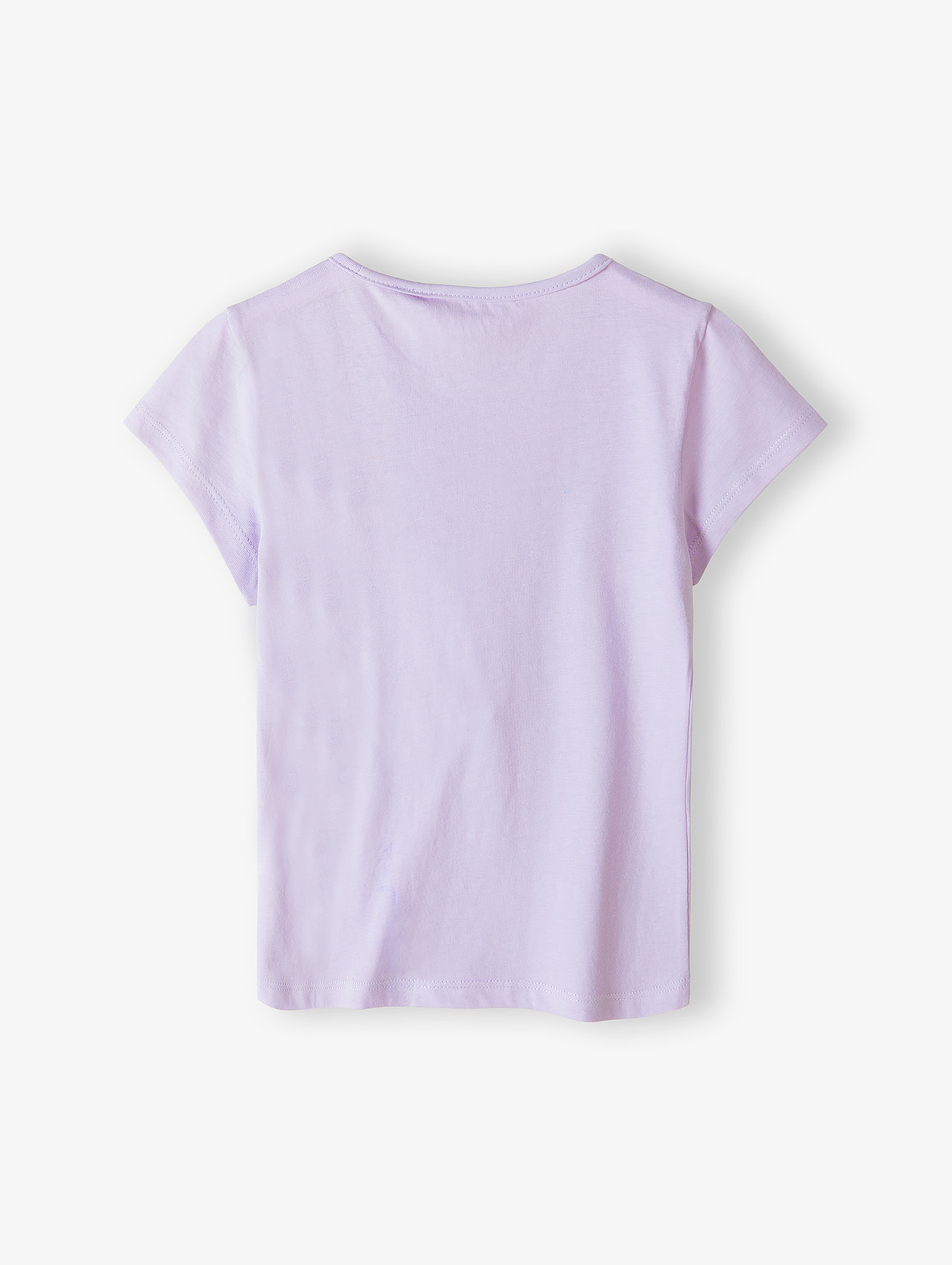 Fioletowy dzianinowy t-shirt dla dziewczynki - 5.10.15.